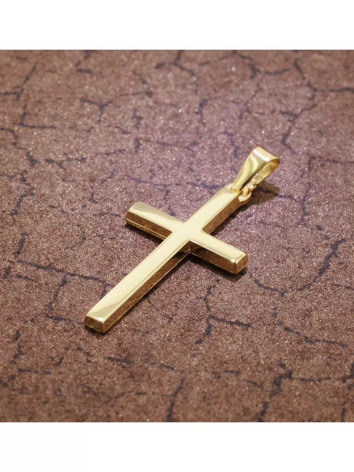 trendor Kreuz-Anhanger Fur Herren 25 Mm Gold 585 / 14K | Herrenschmuck
