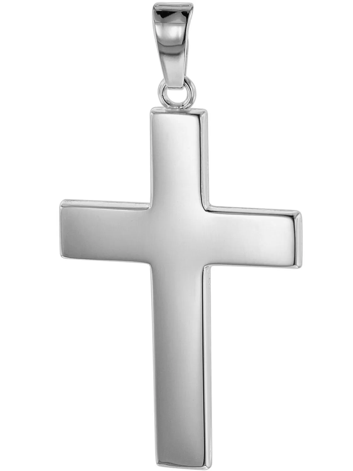 trendor Kreuz-Anhanger Fur Herren 27 Mm Weisgold 585 / 14K | Herrenschmuck