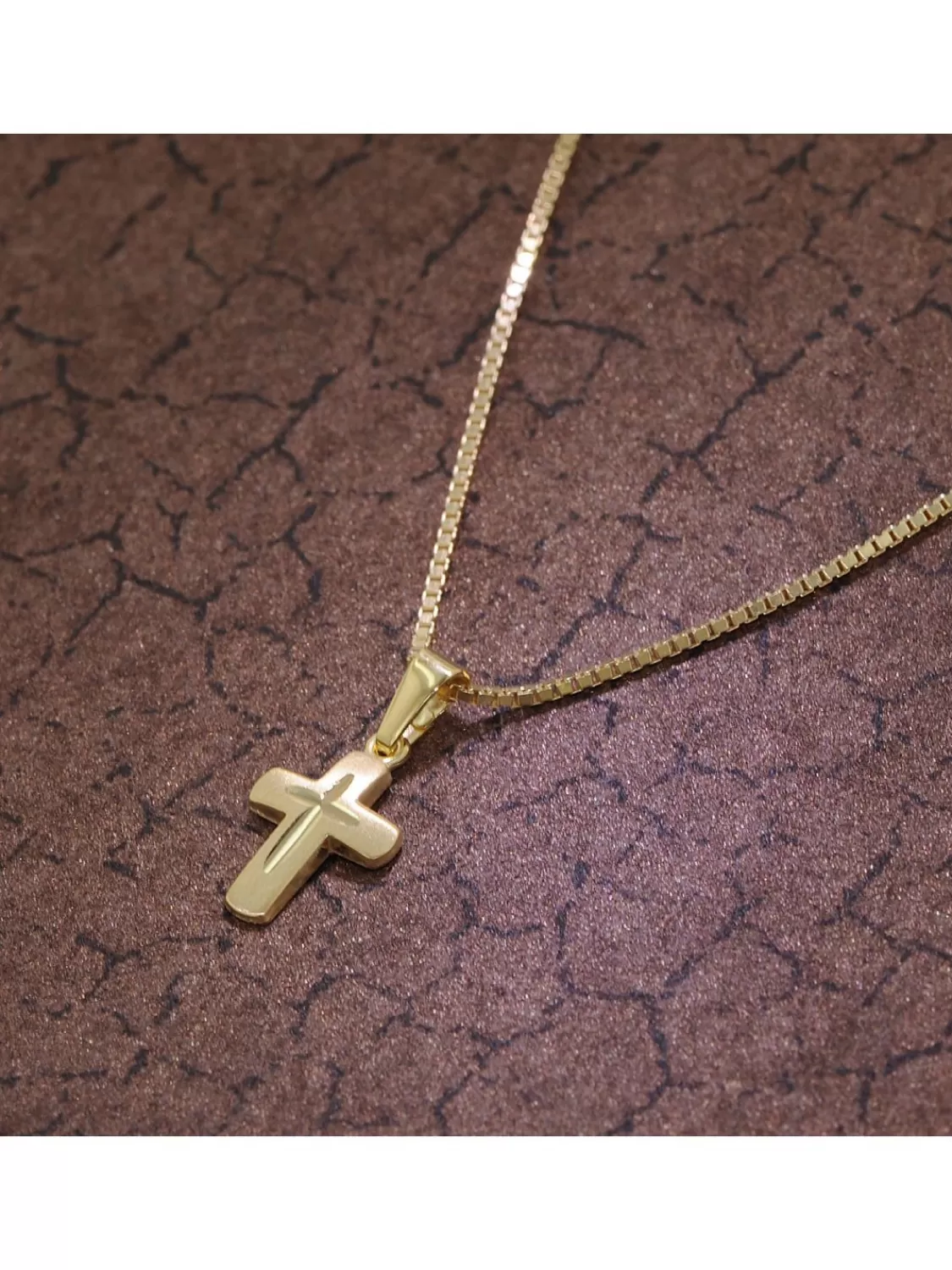 trendor Kreuz-Anhanger Fur Kinder Gold 585 (14 Kt.) + Plattierte Kette | Kinderschmuck