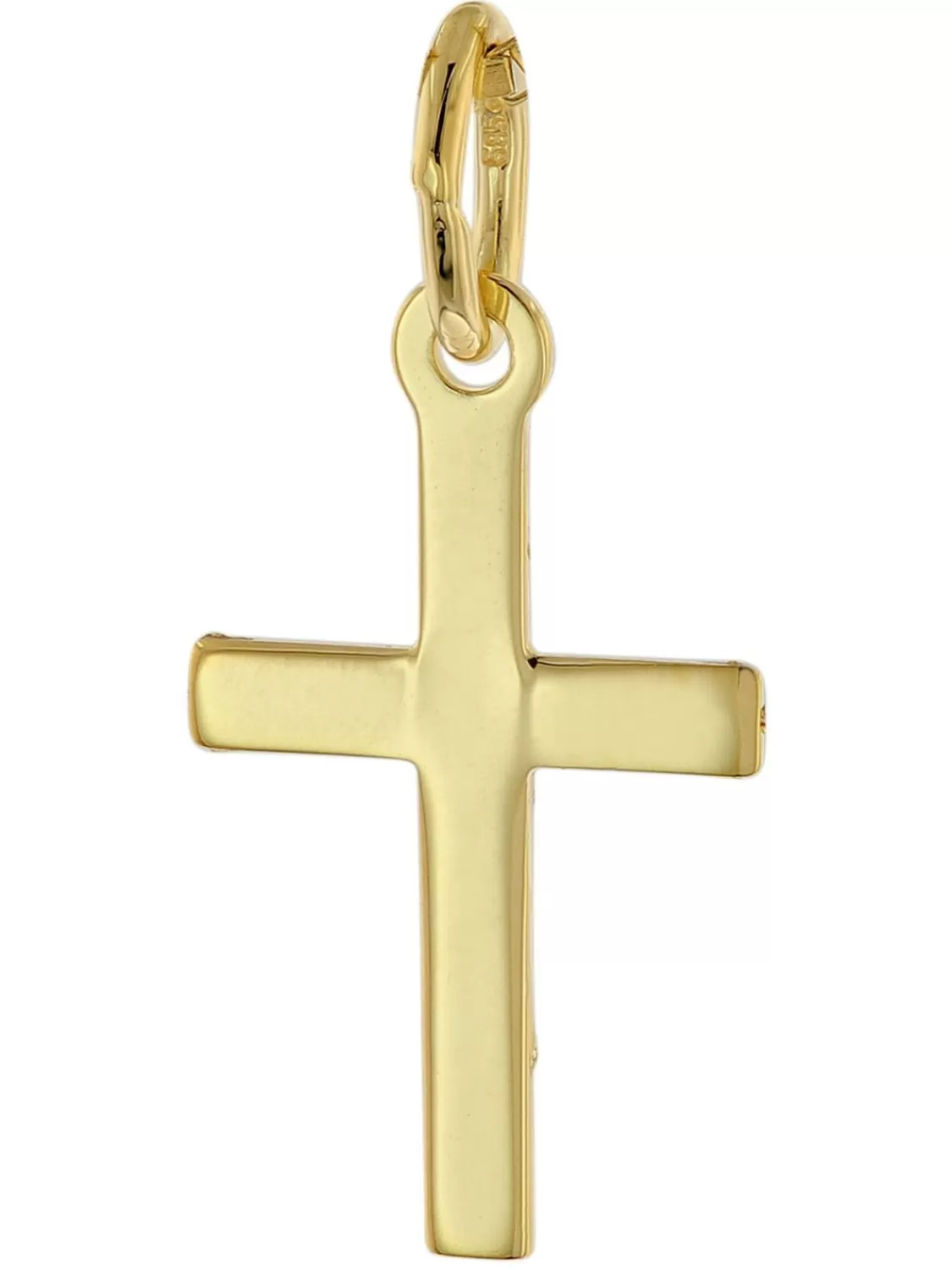 trendor Kreuz-Anhanger Fur Kinder Gold 585 Mit Vergoldeter Silberkette | Kinderschmuck