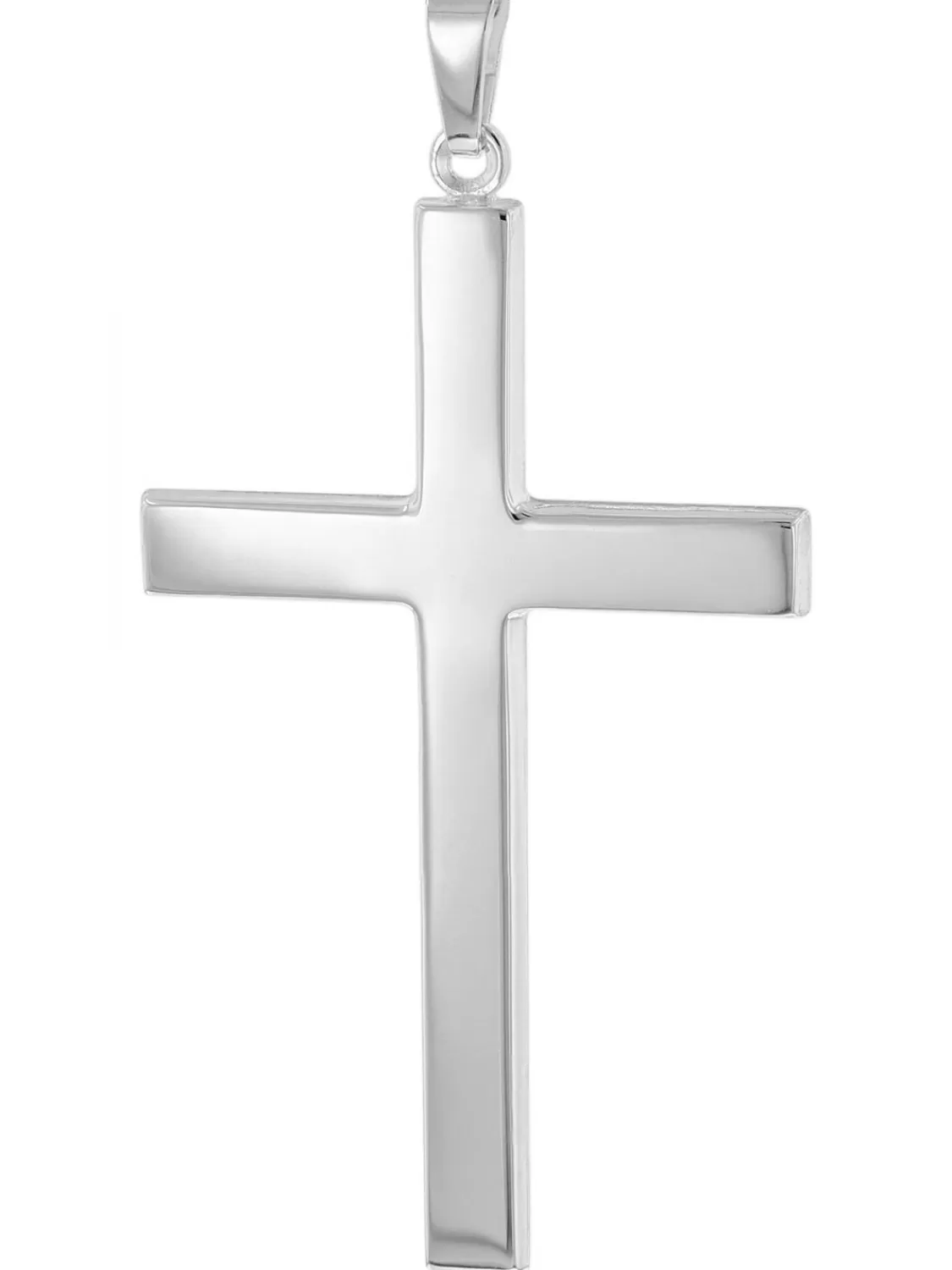 trendor Kreuz-Anhanger Fur Manner Weisgold 585 (14 Kt) 39 Mm | Herrenschmuck