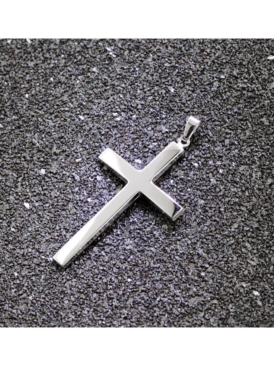 trendor Kreuz-Anhanger Fur Manner Weisgold 585 (14 Kt) 39 Mm | Herrenschmuck