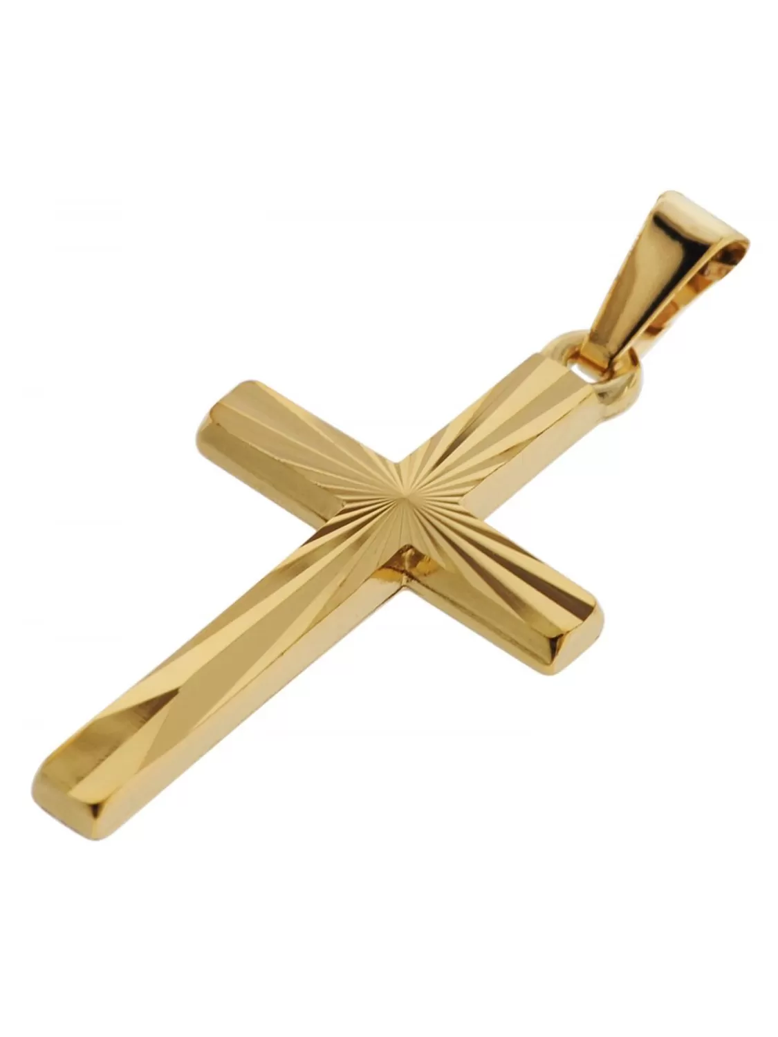 trendor Kreuz-Anhanger Gold 333/8K 22 Mm Mit Goldplattierter Silberkette | Herrenschmuck