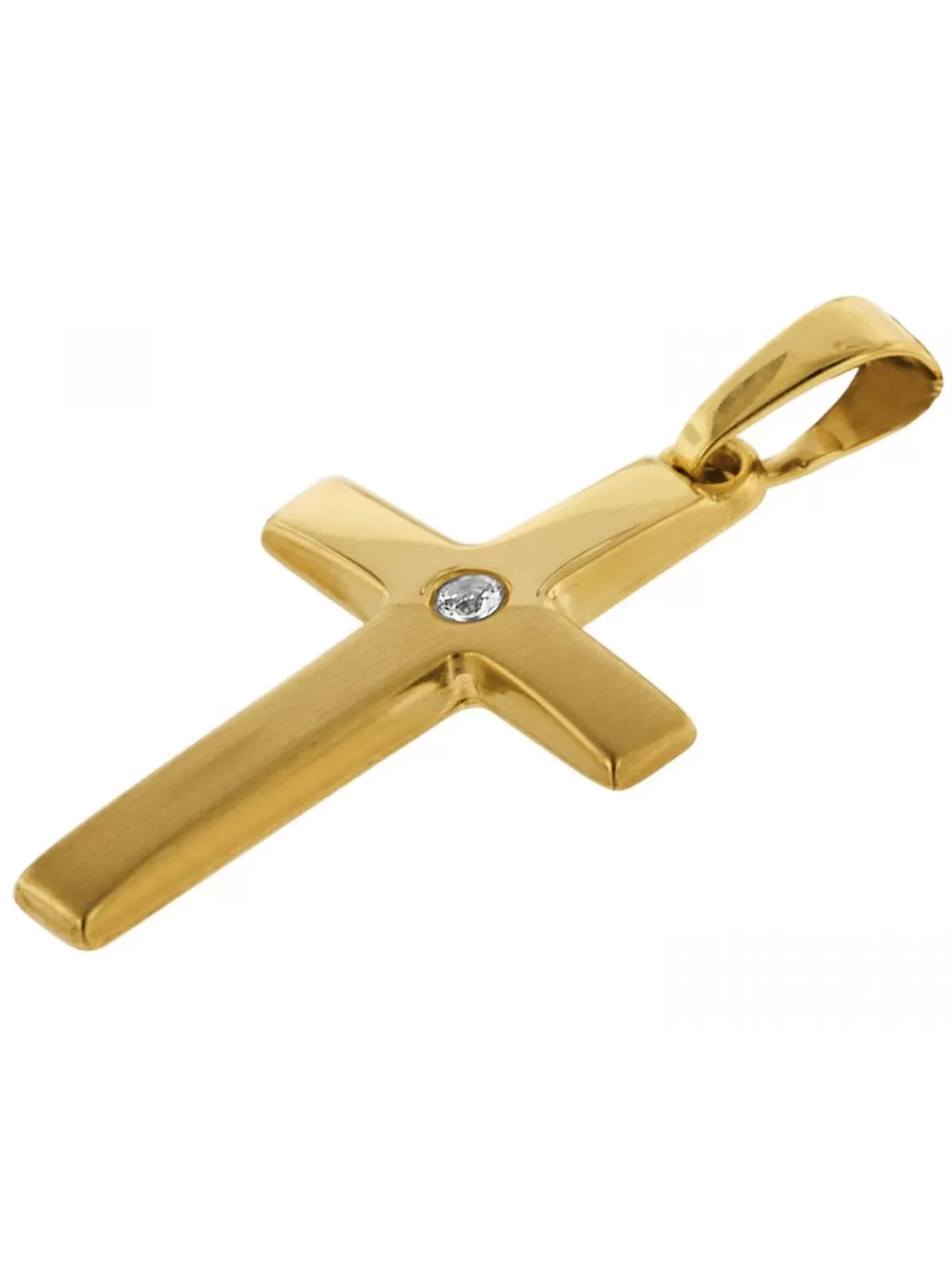 trendor Kreuz-Anhanger Gold 333 / 8 Karat Mit Vergoldeter Halskette | Herrenschmuck