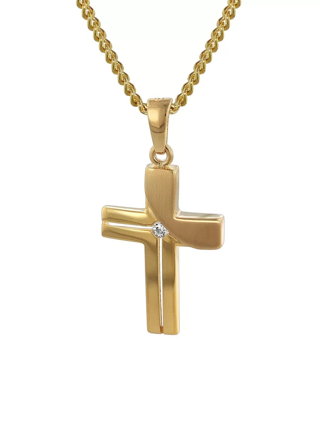 trendor Kreuz-Anhanger Gold 333 Mit Goldplattierter Kette Fur Damen | Damenschmuck