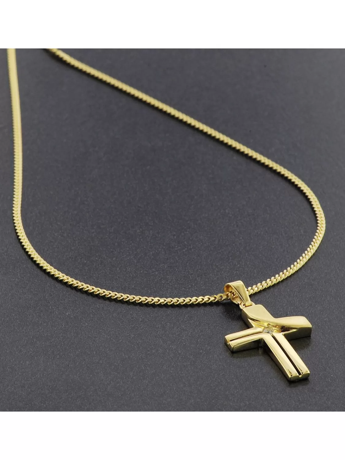 trendor Kreuz-Anhanger Gold 333 Mit Goldplattierter Kette Fur Damen | Damenschmuck