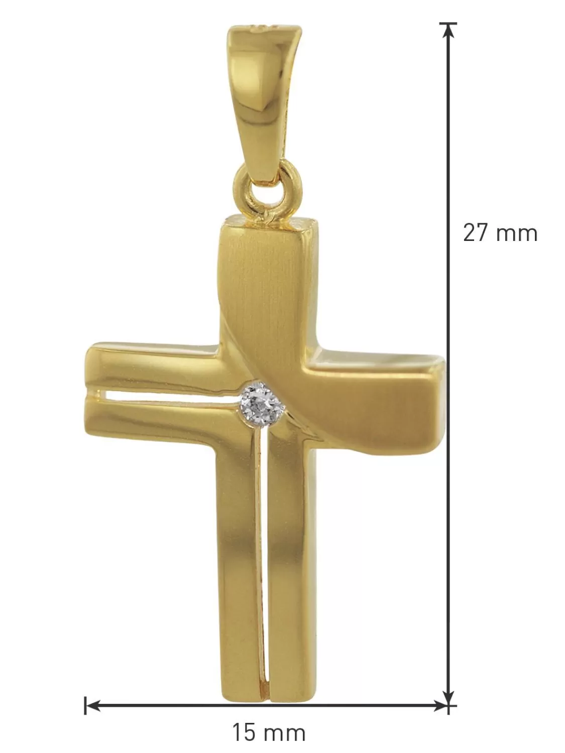 trendor Kreuz-Anhanger Gold 333 Mit Goldplattierter Kette Fur Damen | Damenschmuck
