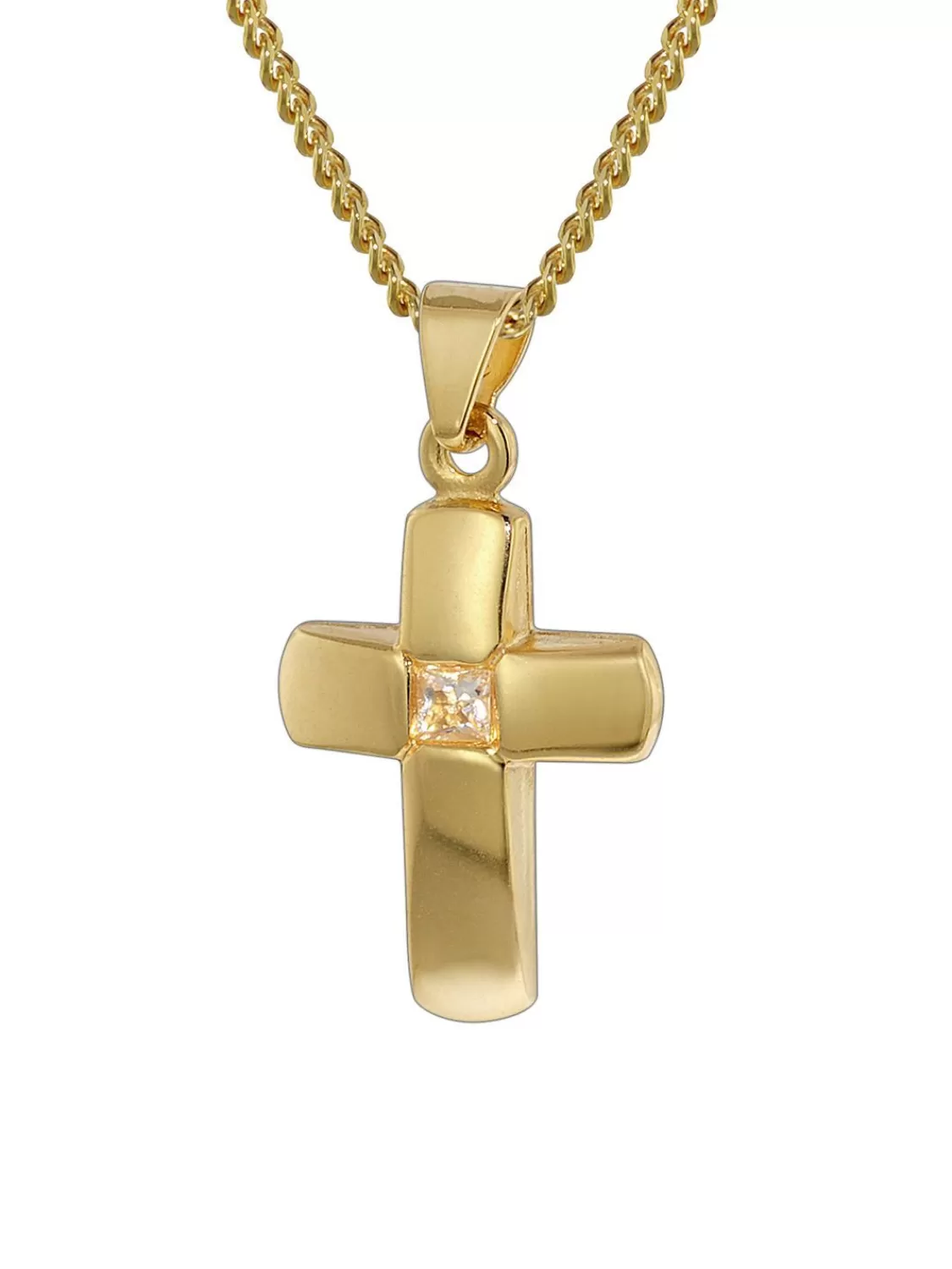 trendor Kreuz-Anhanger Gold 333 Mit Vergoldeter Kette Fur Kinder | Kinderschmuck