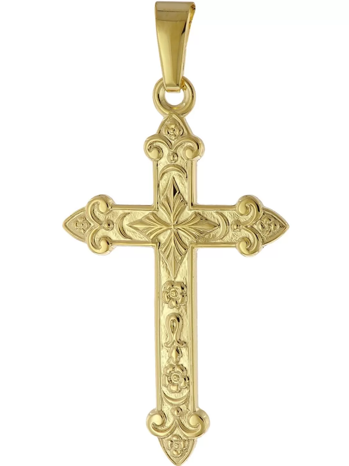 trendor Kreuz-Anhanger Gold 585 (14 Karat) 32 X 16 Mm | Herrenschmuck
