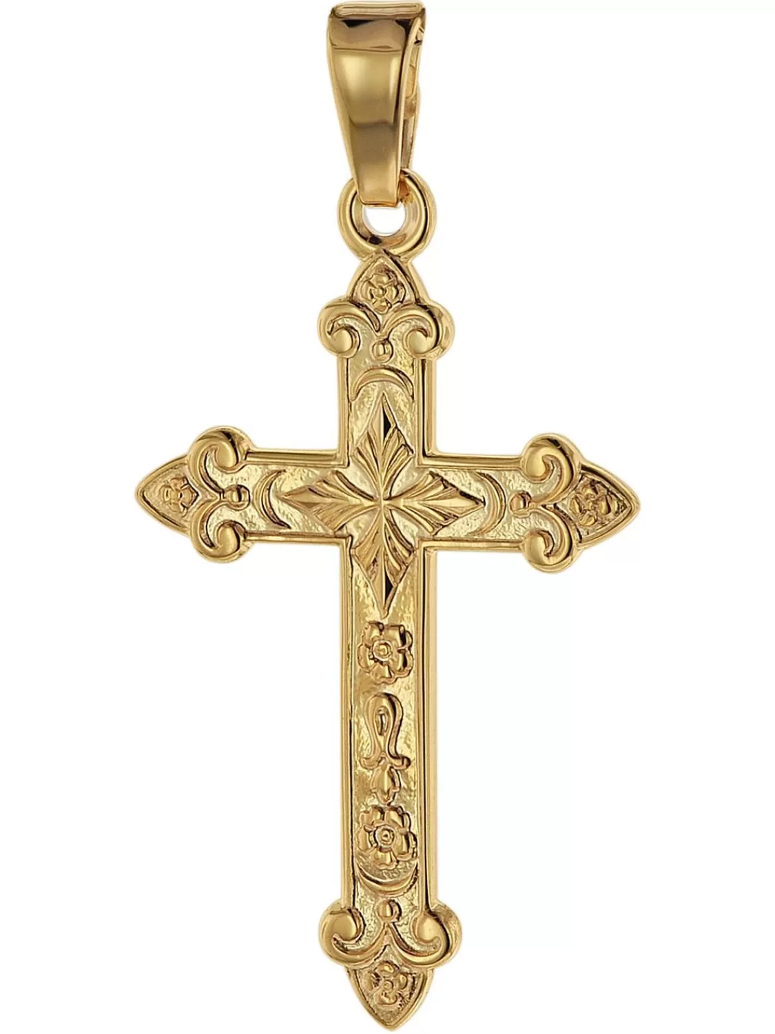 trendor Kreuz-Anhanger Gold 750 (18 Karat) 32 X 16 Mm | Herrenschmuck