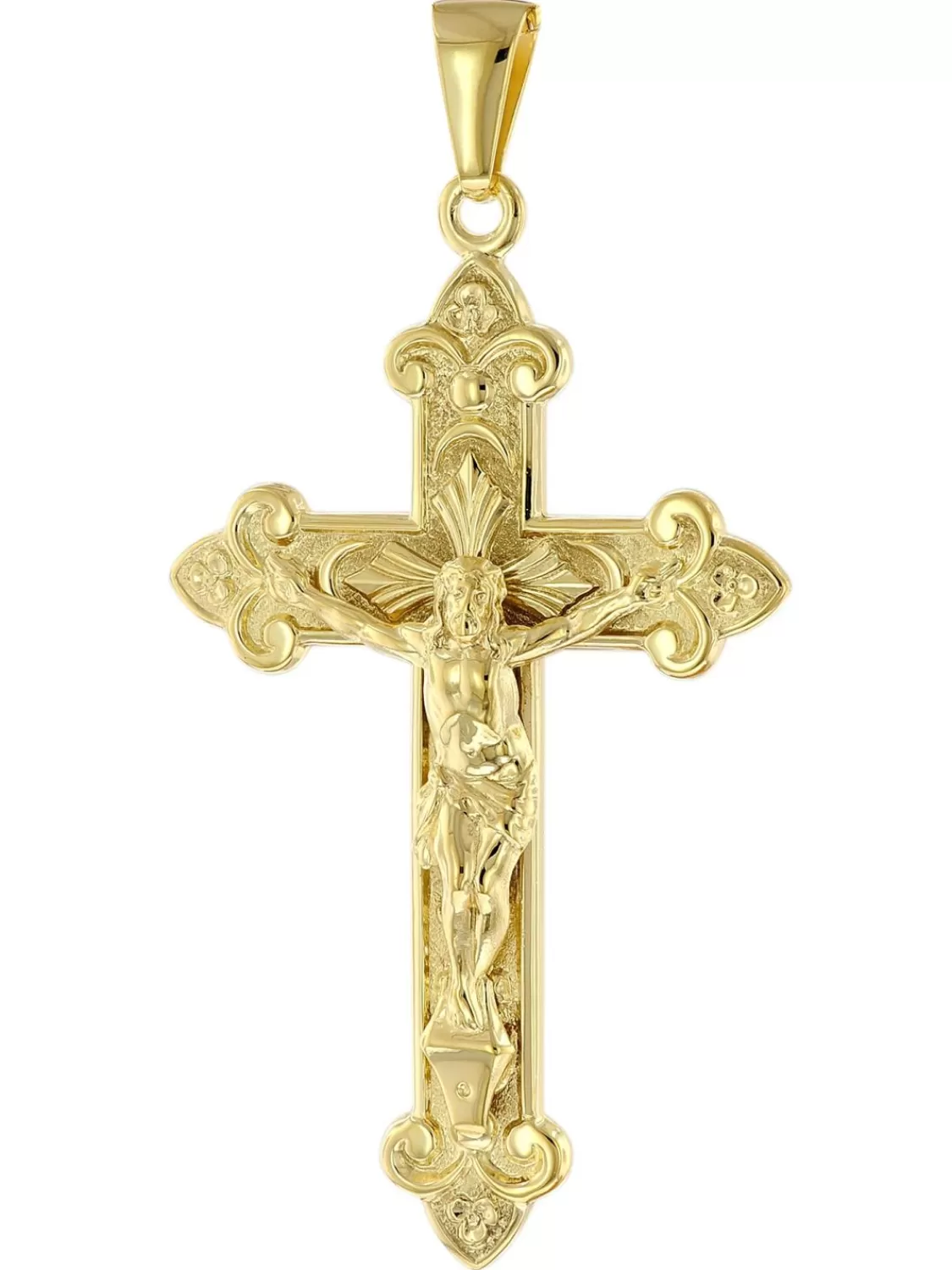 trendor Kreuz-Anhanger Mit Korpus Gold 333 (8 Karat) 45 X 29 Mm | Herrenschmuck