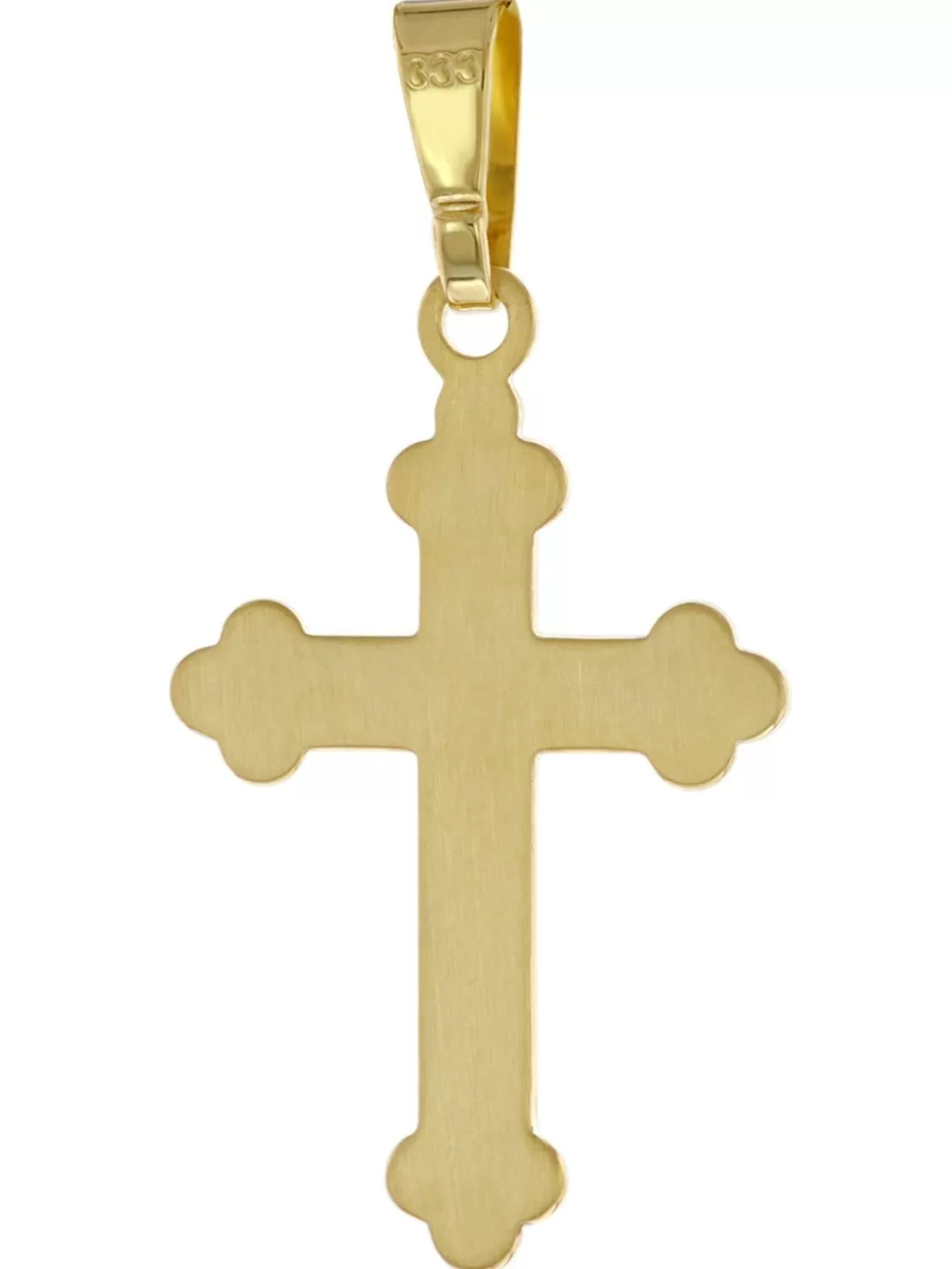 trendor Kruzifix Anhanger Gold 333 / 8K Mit Goldplattierter Silberkette | Herrenschmuck