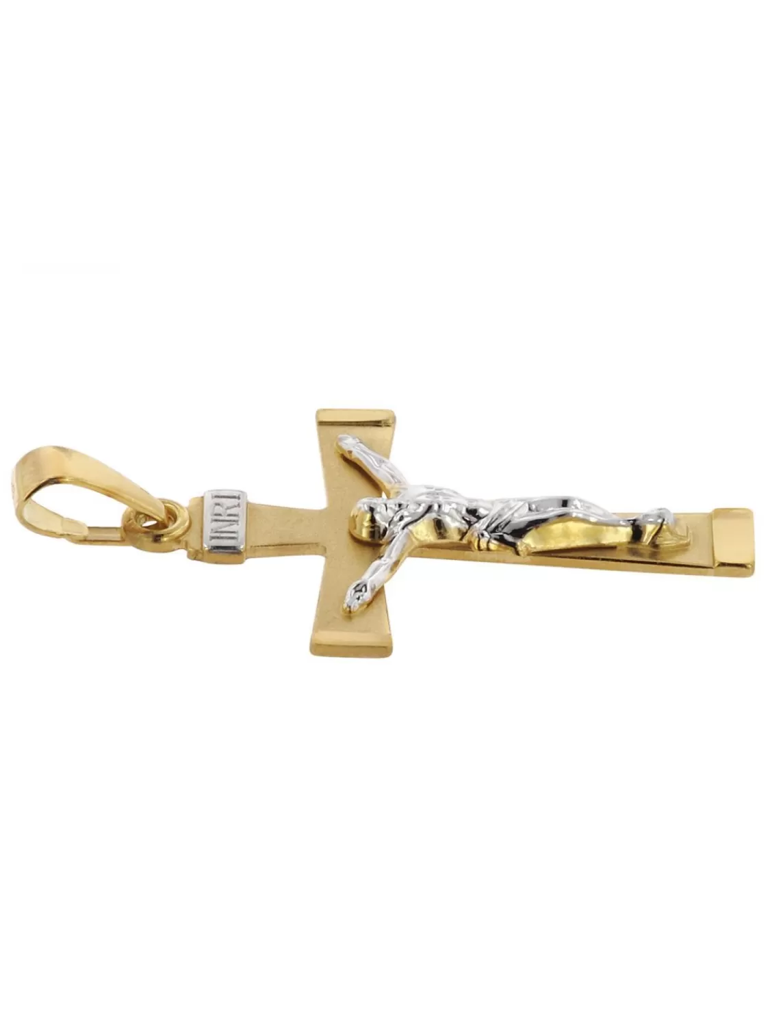 trendor Kruzifix-Anhanger Fur Herren 585 Gold Bicolor 29 Mm | Herrenschmuck