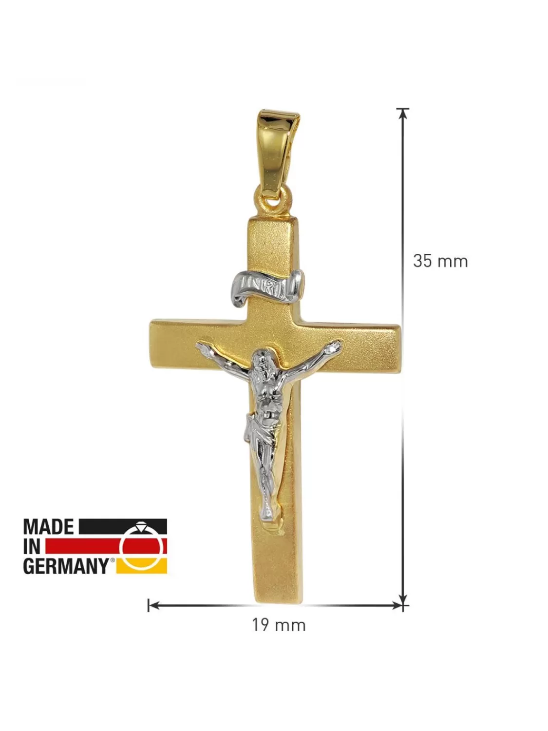 trendor Kruzifix-Anhanger Gold 750 (18 Karat) 35 X 19 Mm | Herrenschmuck