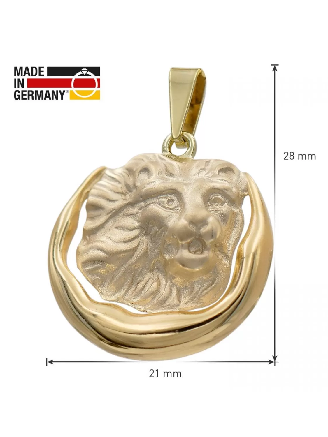 trendor Lowe Sternzeichen Anhanger Gold 333 (8 Karat) O 21 Mm | Herrenschmuck