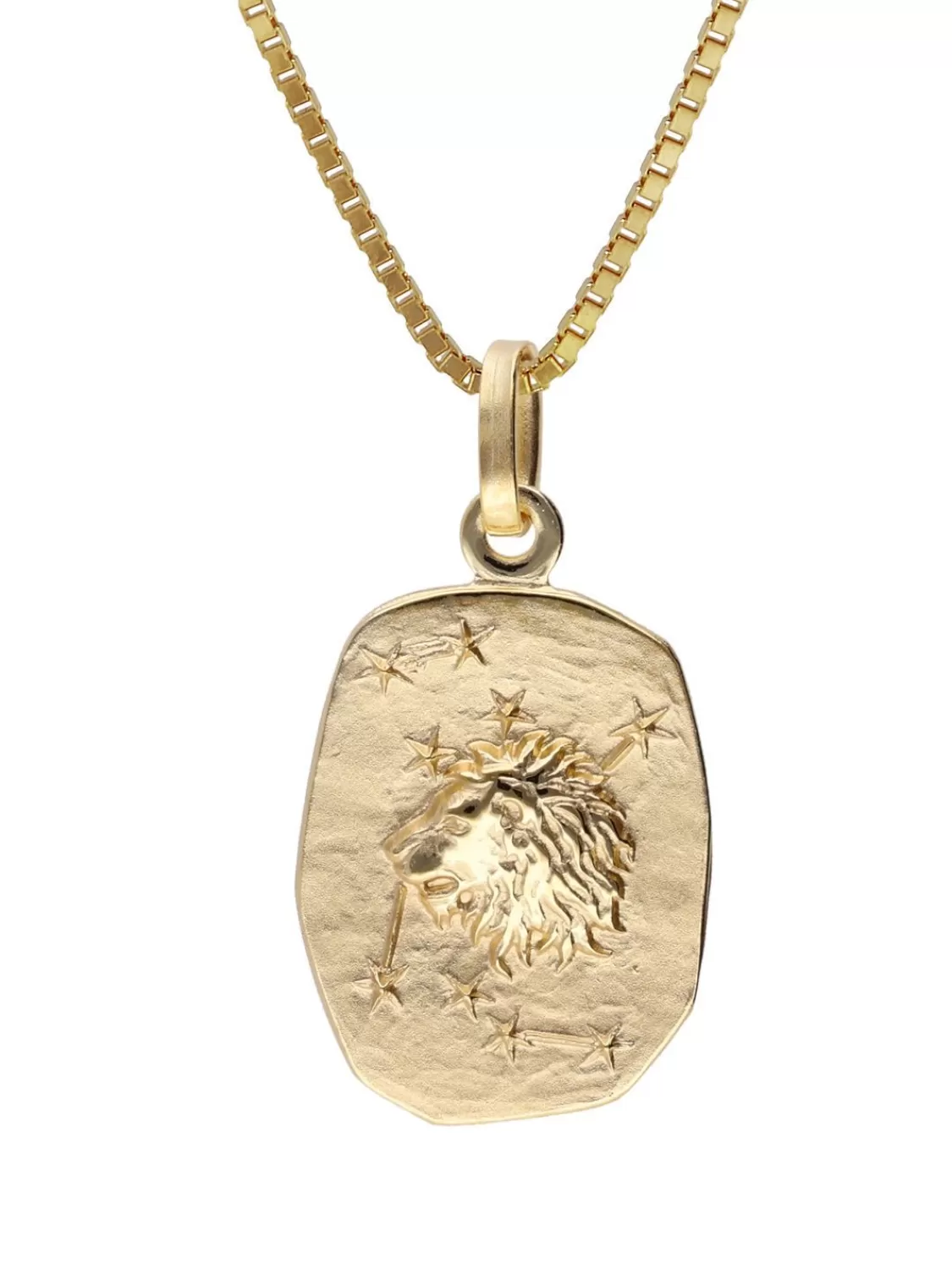 trendor Lowe Sternzeichen Gold 333 / 8K Mit Vergoldeter Silberkette | Herrenschmuck