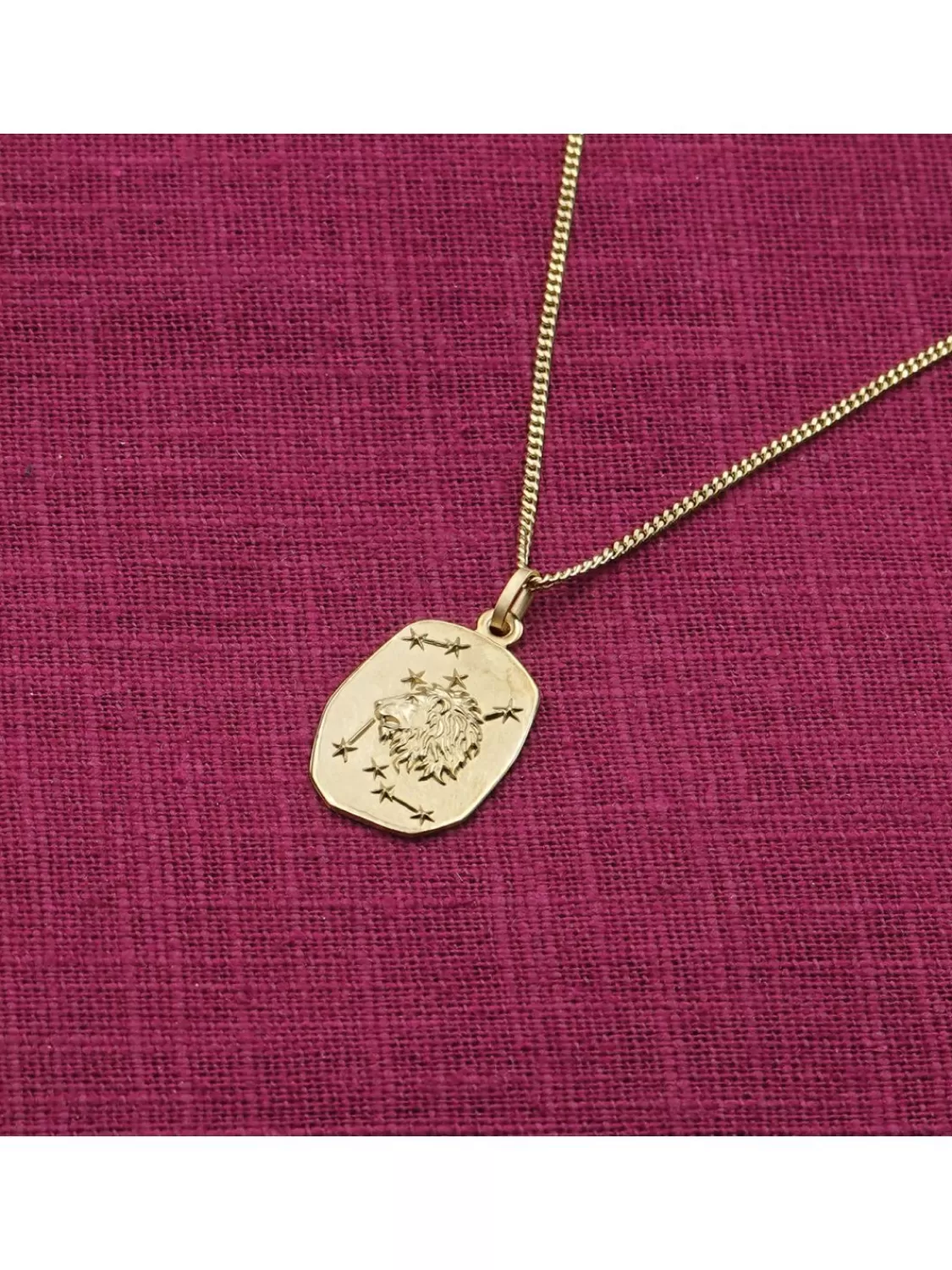 trendor Lowe Sternzeichen Gold 333 / 8K Mit Vergoldeter Silberkette | Herrenschmuck