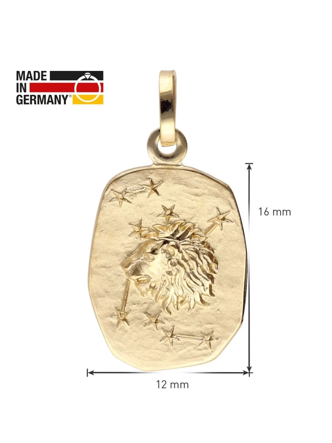 trendor Lowe Sternzeichen Gold 585 / 14K Mit Vergoldeter Silberkette | Herrenschmuck