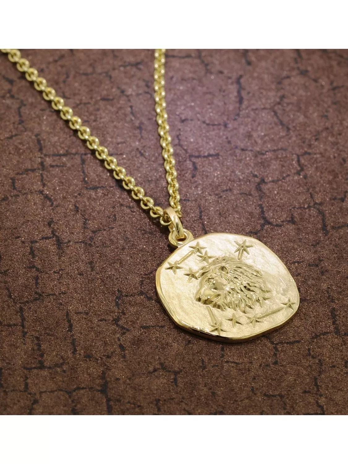 trendor Lowe Sternzeichen O 20 Mm Herren-Halskette Gold Auf Silber | Herrenschmuck
