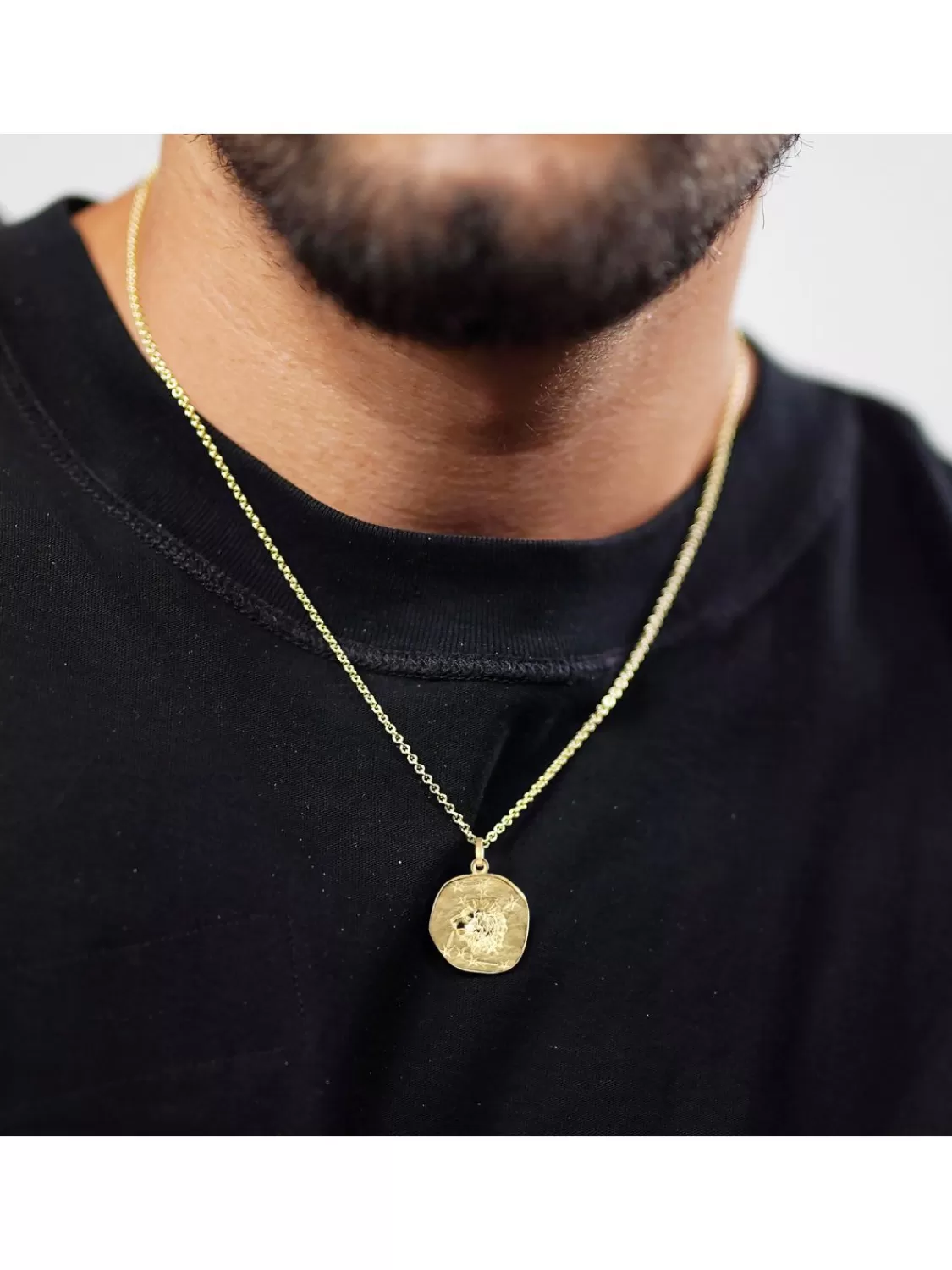 trendor Lowe Sternzeichen O 20 Mm Herren-Halskette Gold Auf Silber | Herrenschmuck