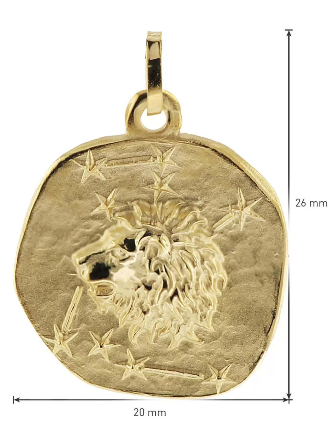 trendor Lowe Sternzeichen O 20 Mm Herren-Halskette Gold Auf Silber | Herrenschmuck