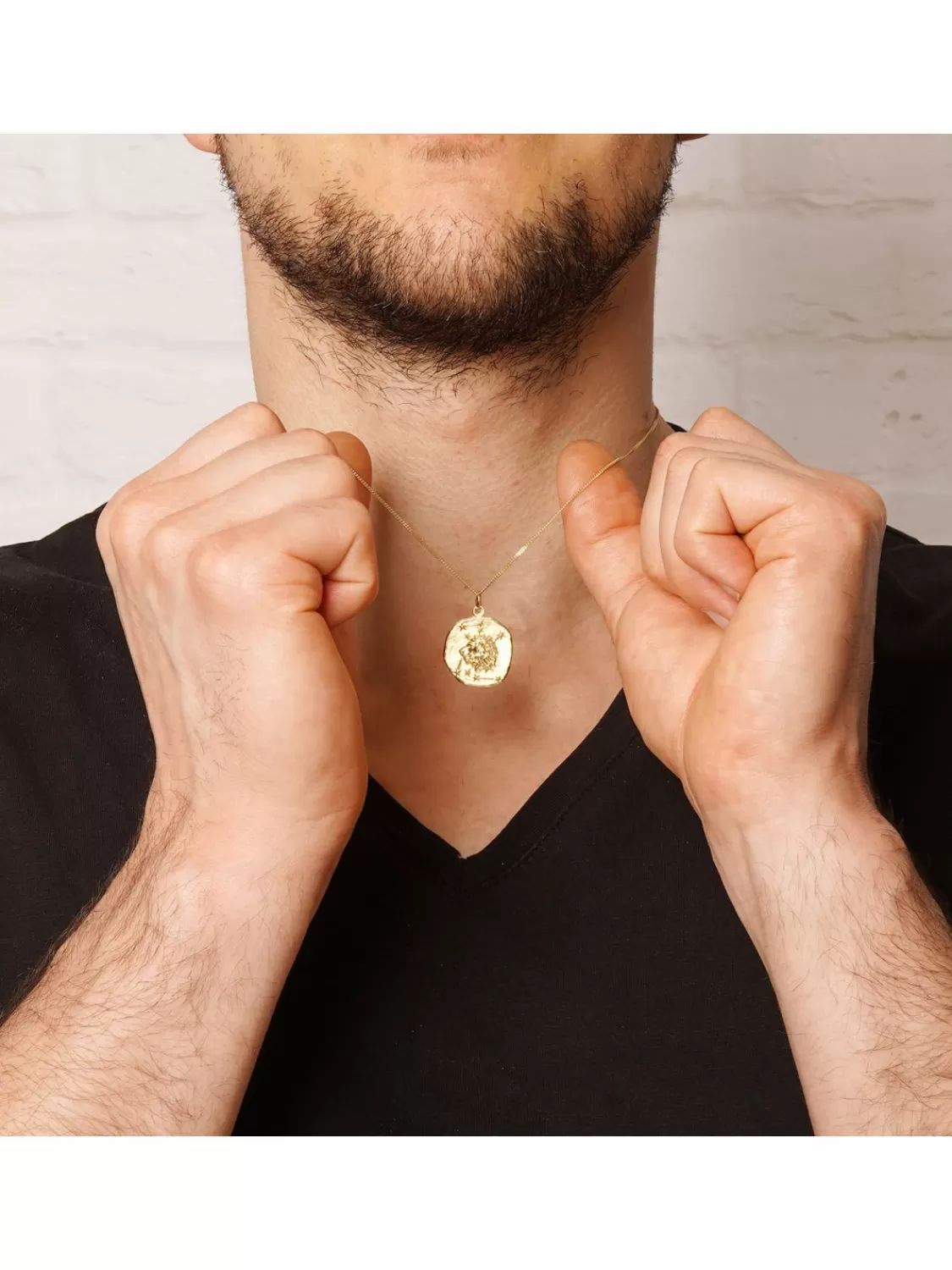 trendor Lowe Sternzeichen O 20 Mm Mit 333/8K Goldkette Fur Herren | Herrenschmuck