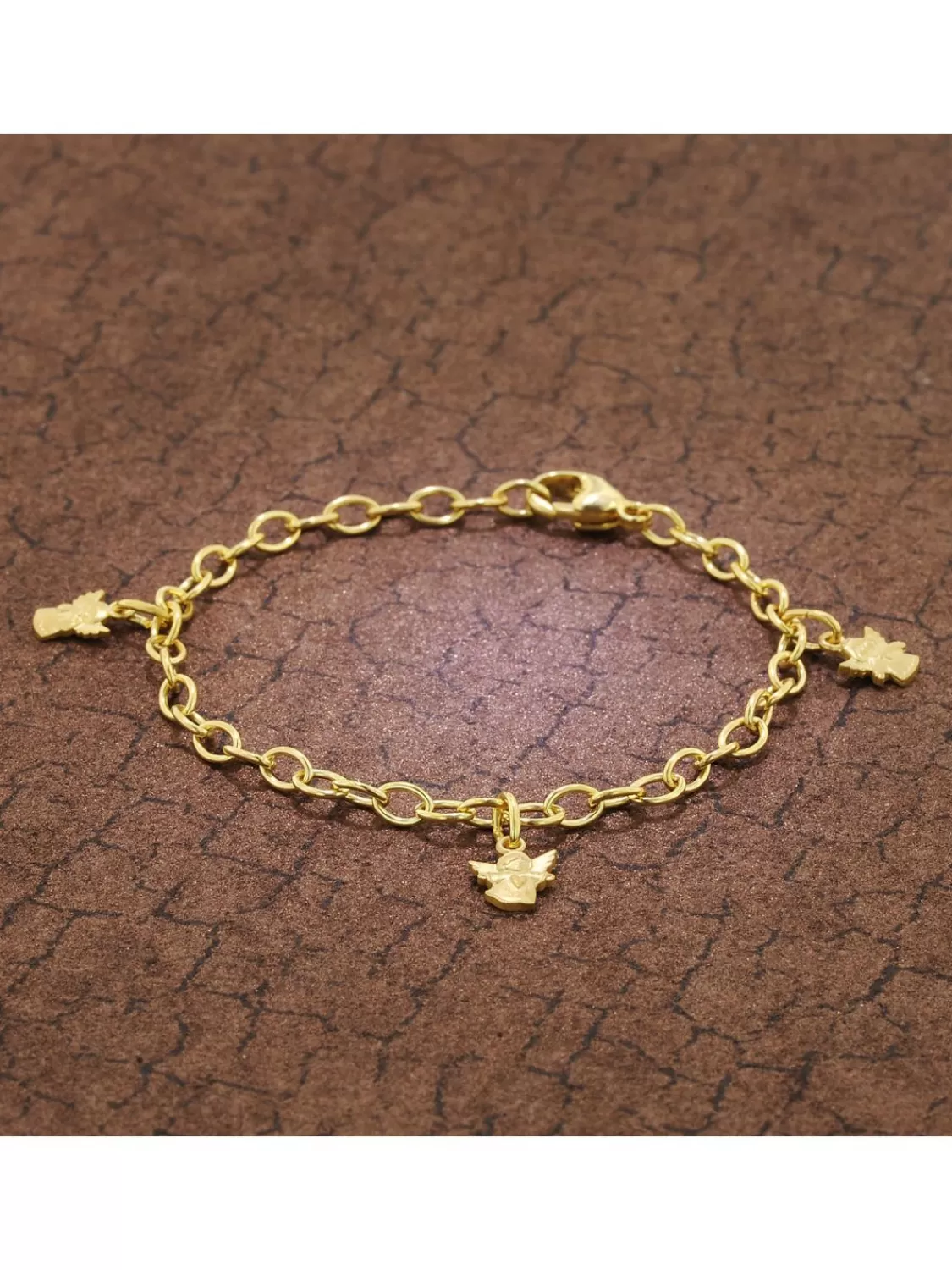 trendor Madchen-Armband Mit Engeln Gold Auf Silber Fur Kinder | Kinderschmuck