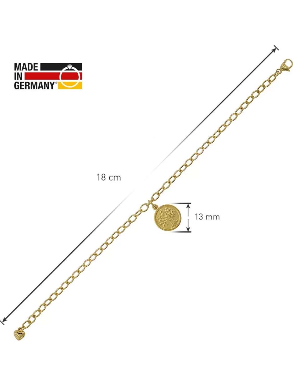 trendor Madchen-Armband Mit Lebensbaum 925 Silber Vergoldet 18 Cm | Kinderschmuck