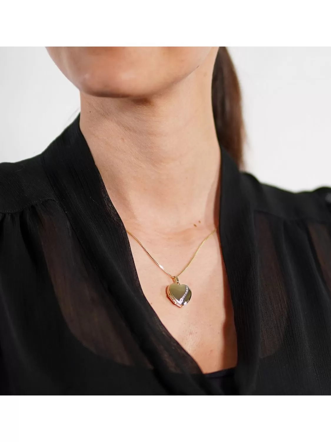 trendor Medaillon Herz Gold 333 / 8K Mit Vergoldeter Damen-Halskette | Damenschmuck