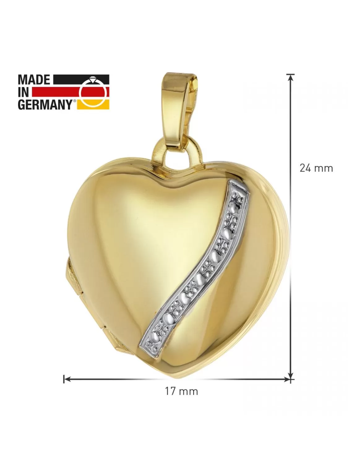 trendor Medaillon Herz Gold 333 / 8K Mit Vergoldeter Damen-Halskette | Damenschmuck