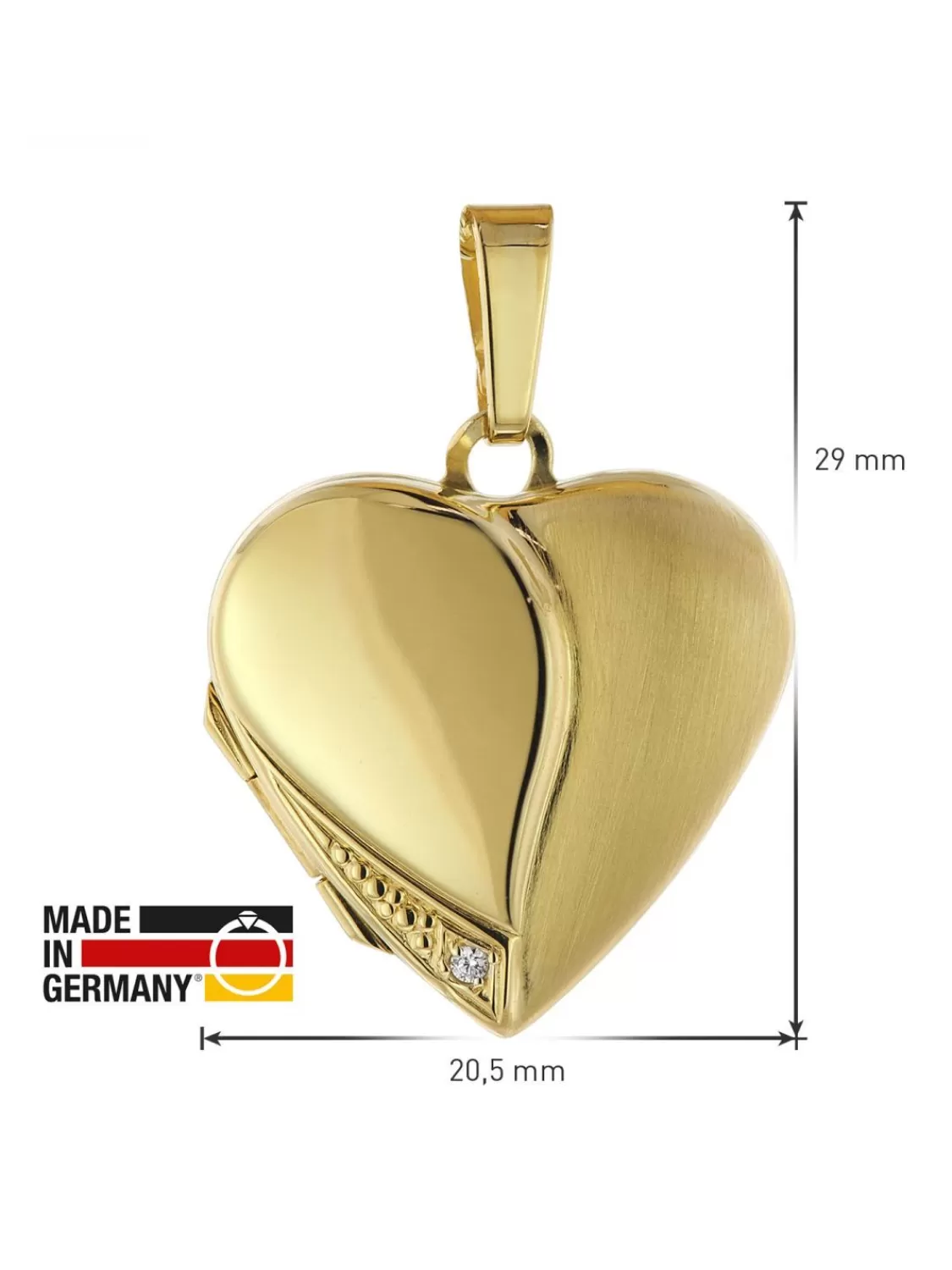 trendor Medaillon Herz Mit Damen-Halskette Gold Auf Silber 925 | Damenschmuck