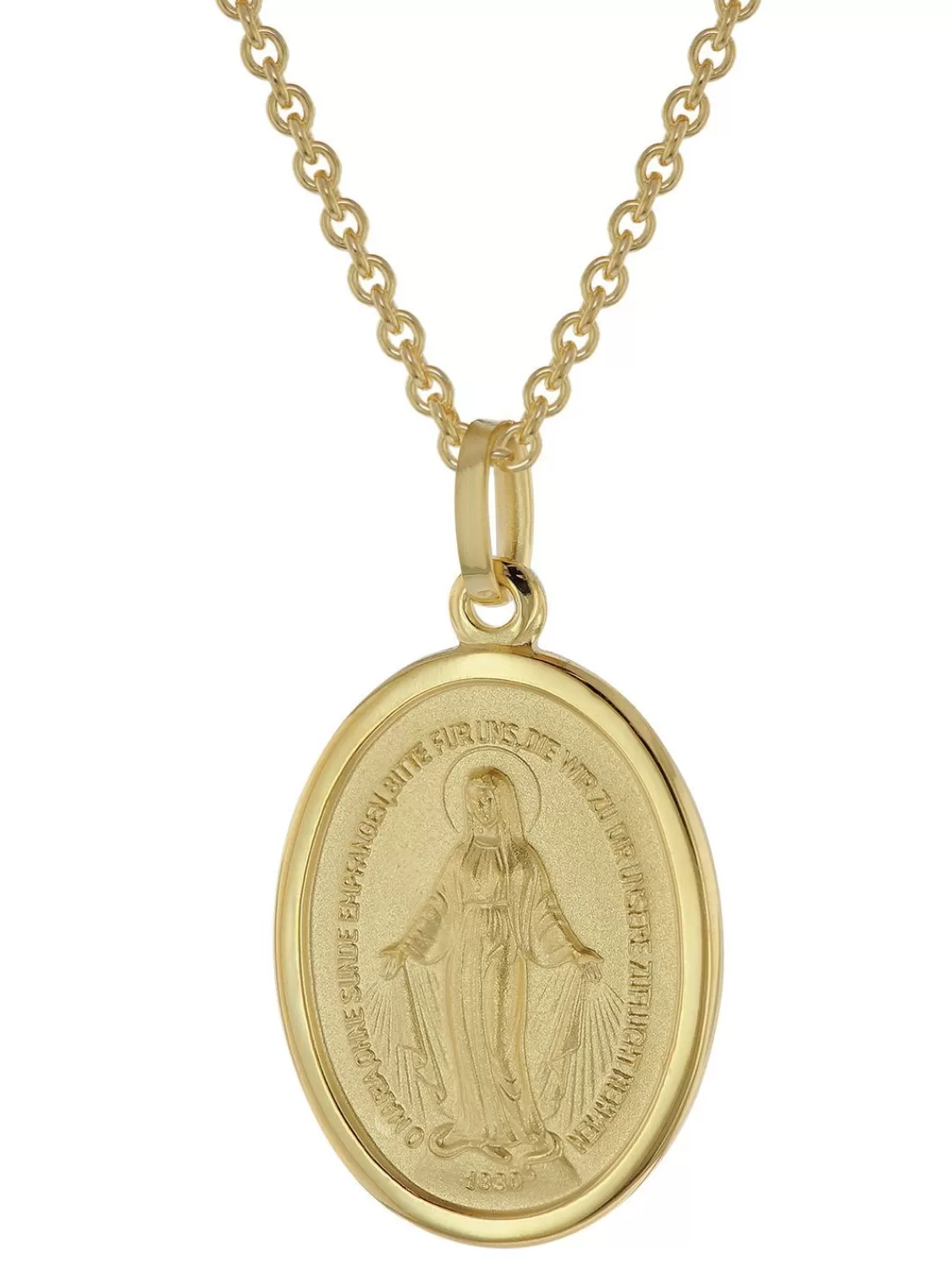 trendor Milagrosa Anhanger 333 Gold 18 Mm + Vergoldete Silberkette | Damenschmuck