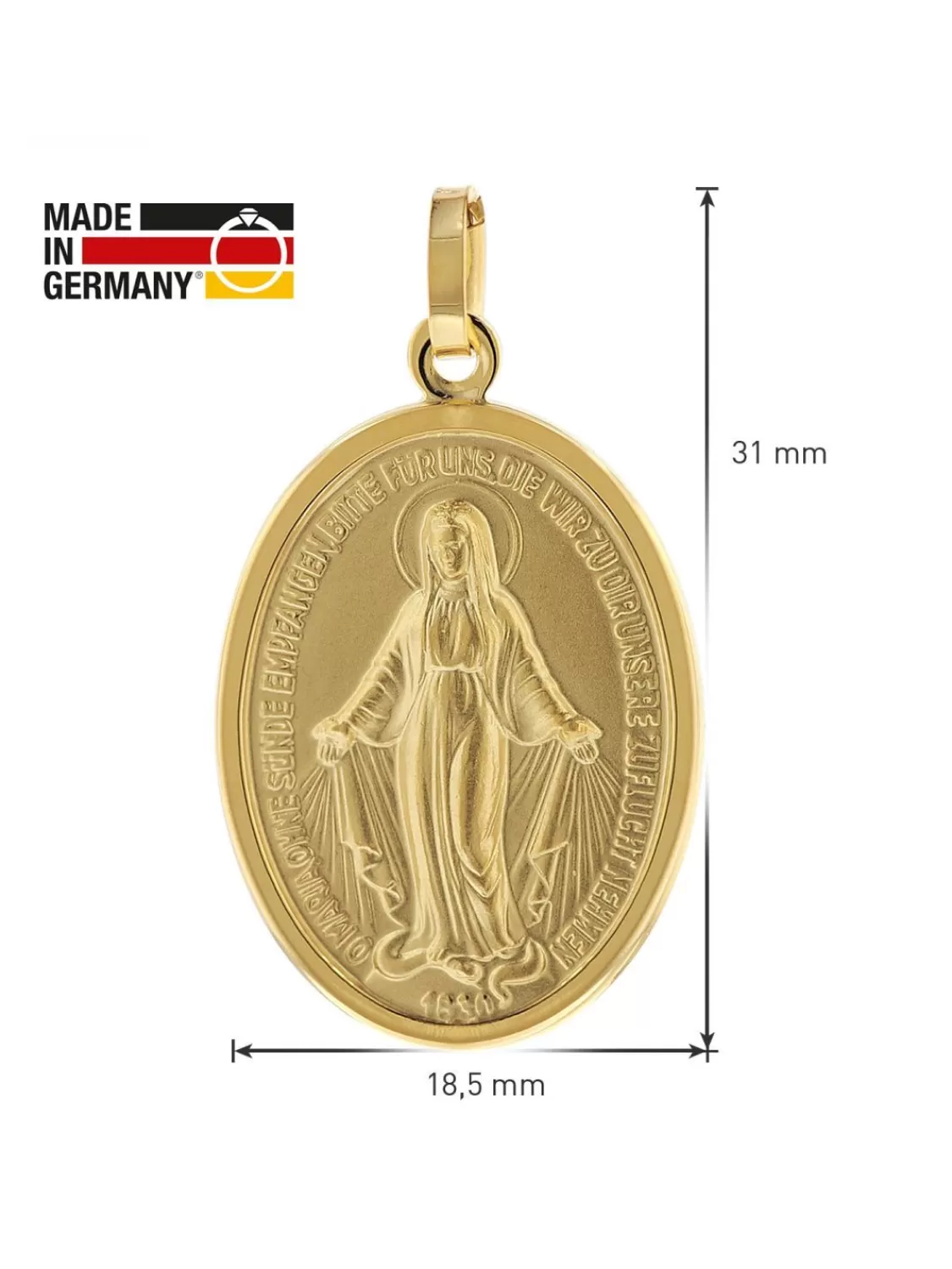 trendor Milagrosa Anhanger Gold 333 (8 Karat) 24 Mm | Herrenschmuck