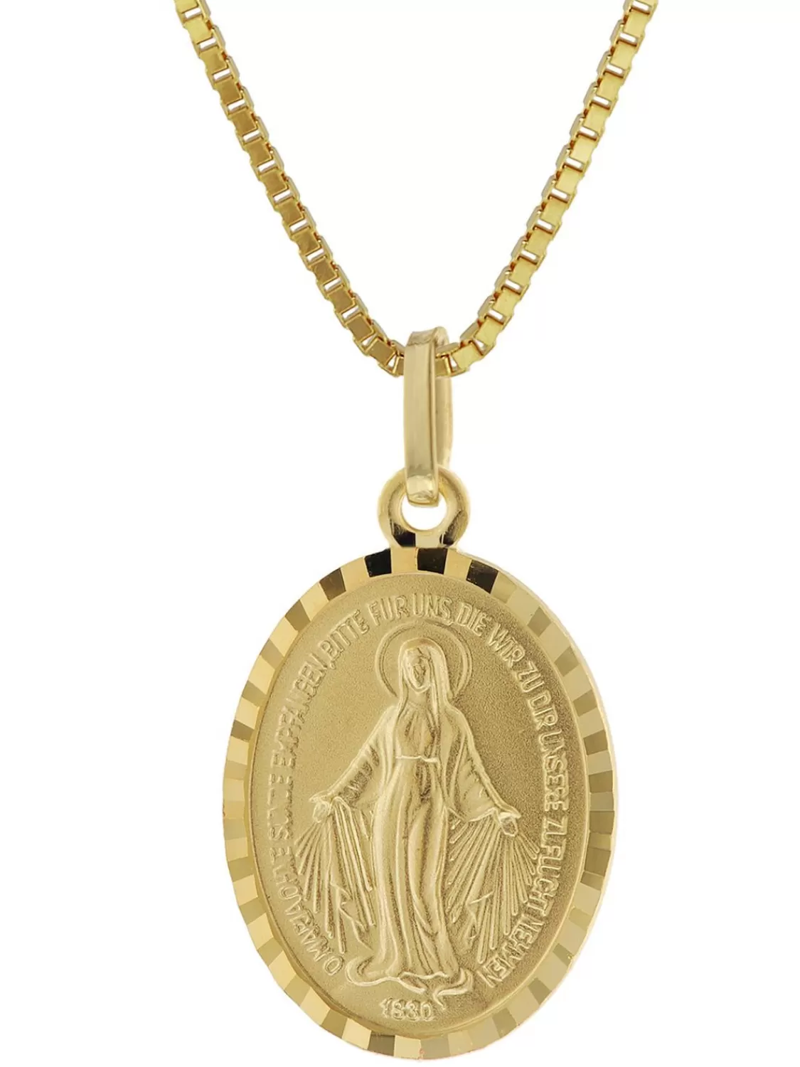 trendor Milagrosa Anhanger Gold 333 (8 Kt) Mit Vergoldeter Silberkette | Damenschmuck