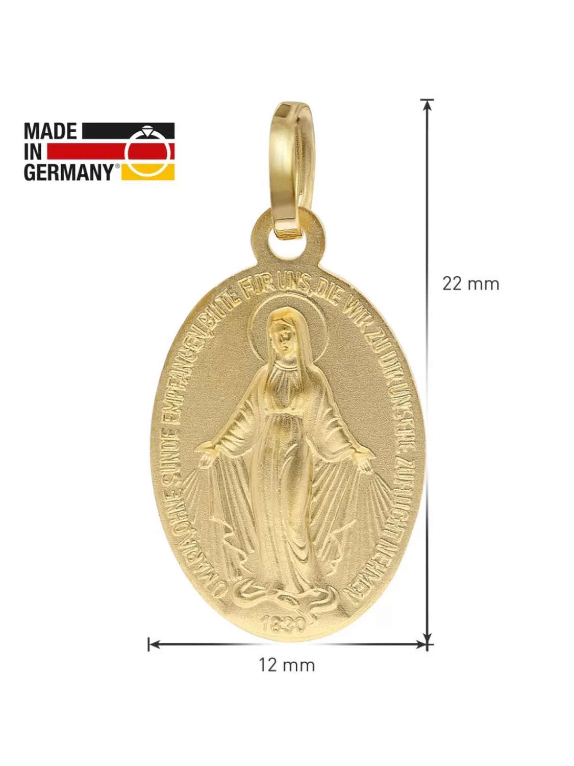 trendor Milagrosa Anhanger Gold 585 (14 Kt) Madonna Medaille | Herrenschmuck