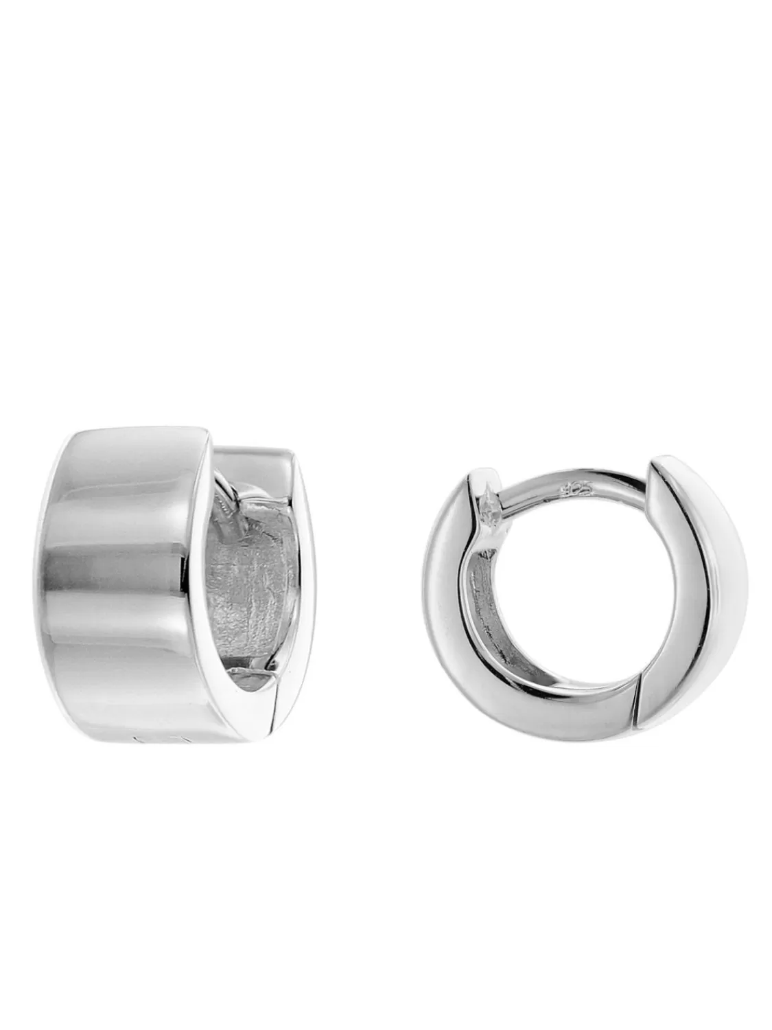 trendor Ohrringe Fur Damen Und Herren 925 Silber Klapp-Creolen O 10 Mm | Herrenschmuck