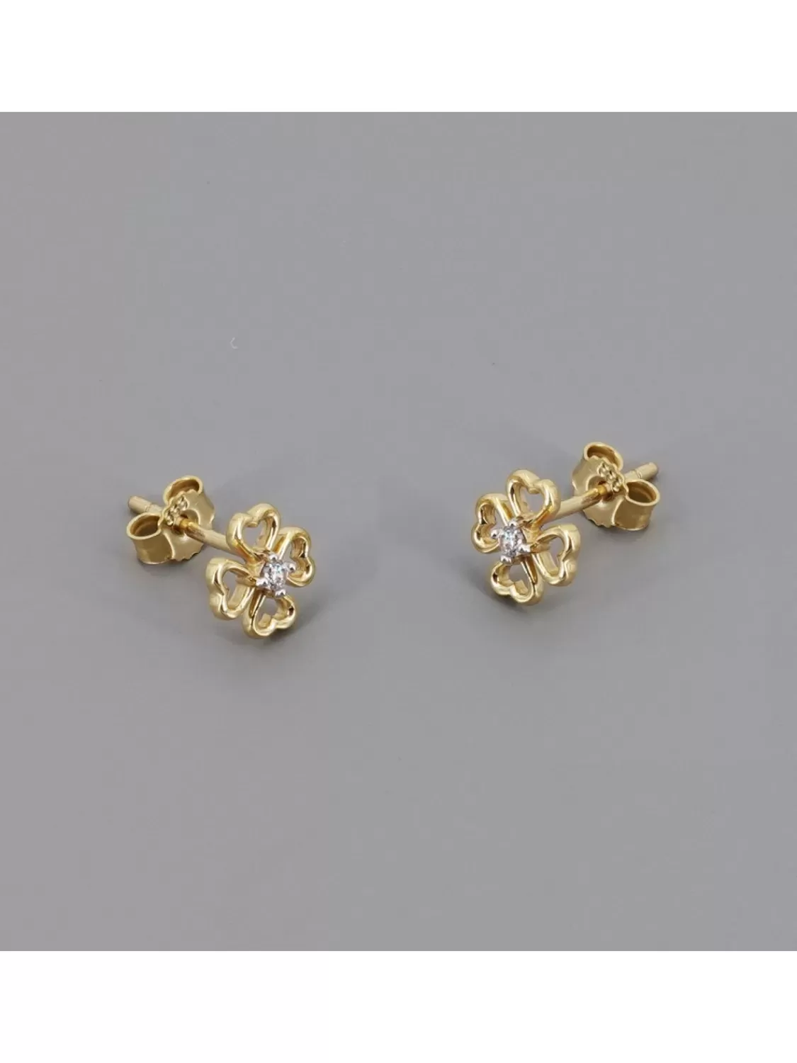 trendor Ohrringe Fur Madchen Gold 333 (8 Kt) Kleeblatt Ohrstecker | Kinderschmuck