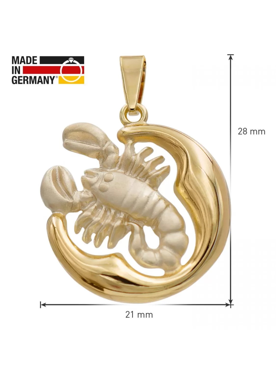 trendor Skorpion Sternzeichen Anhanger Gold 333 (8 Karat) O 21 Mm | Herrenschmuck