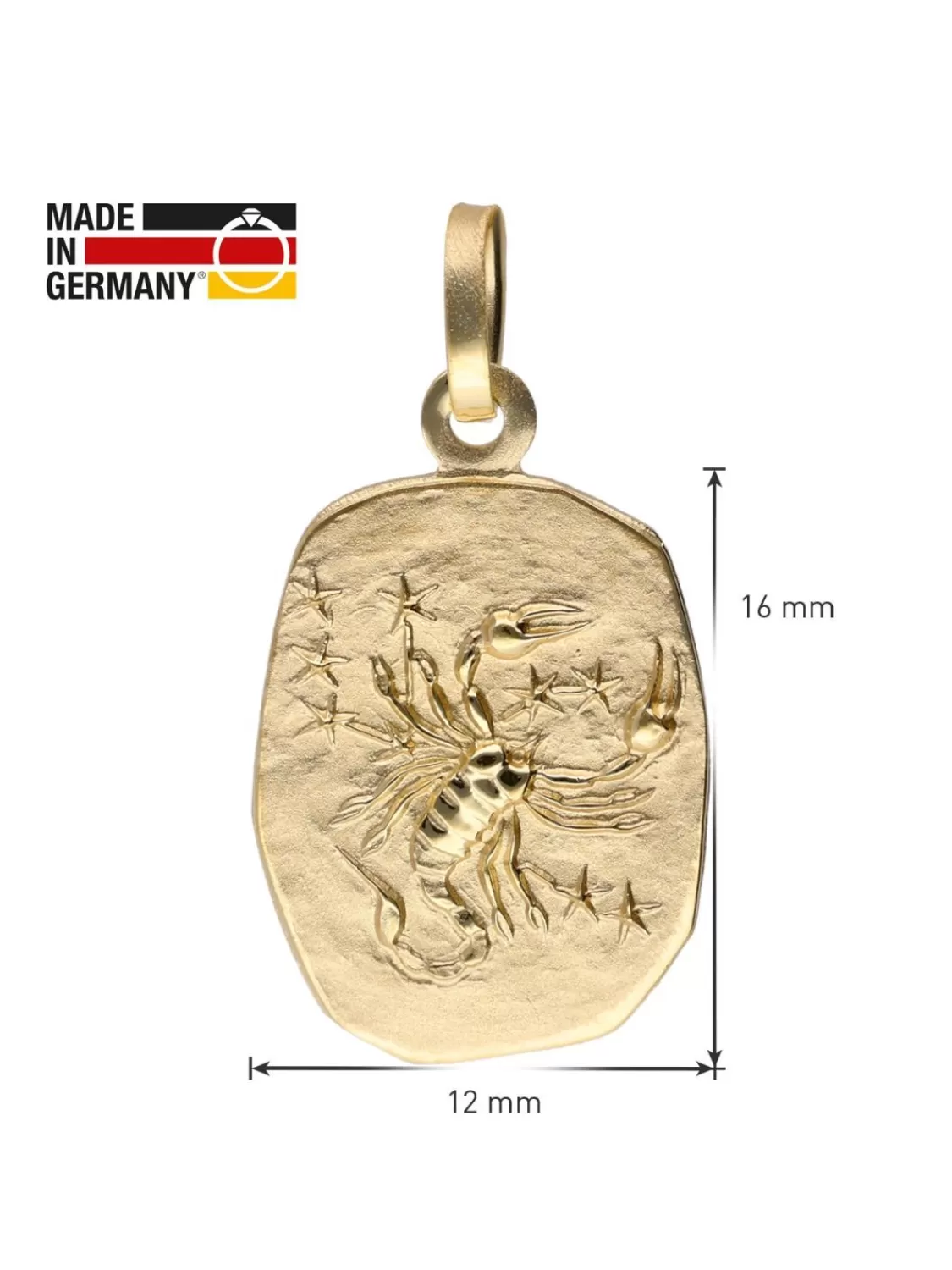 trendor Skorpion Sternzeichen Gold 585 Mit Vergoldeter Silberkette | Herrenschmuck