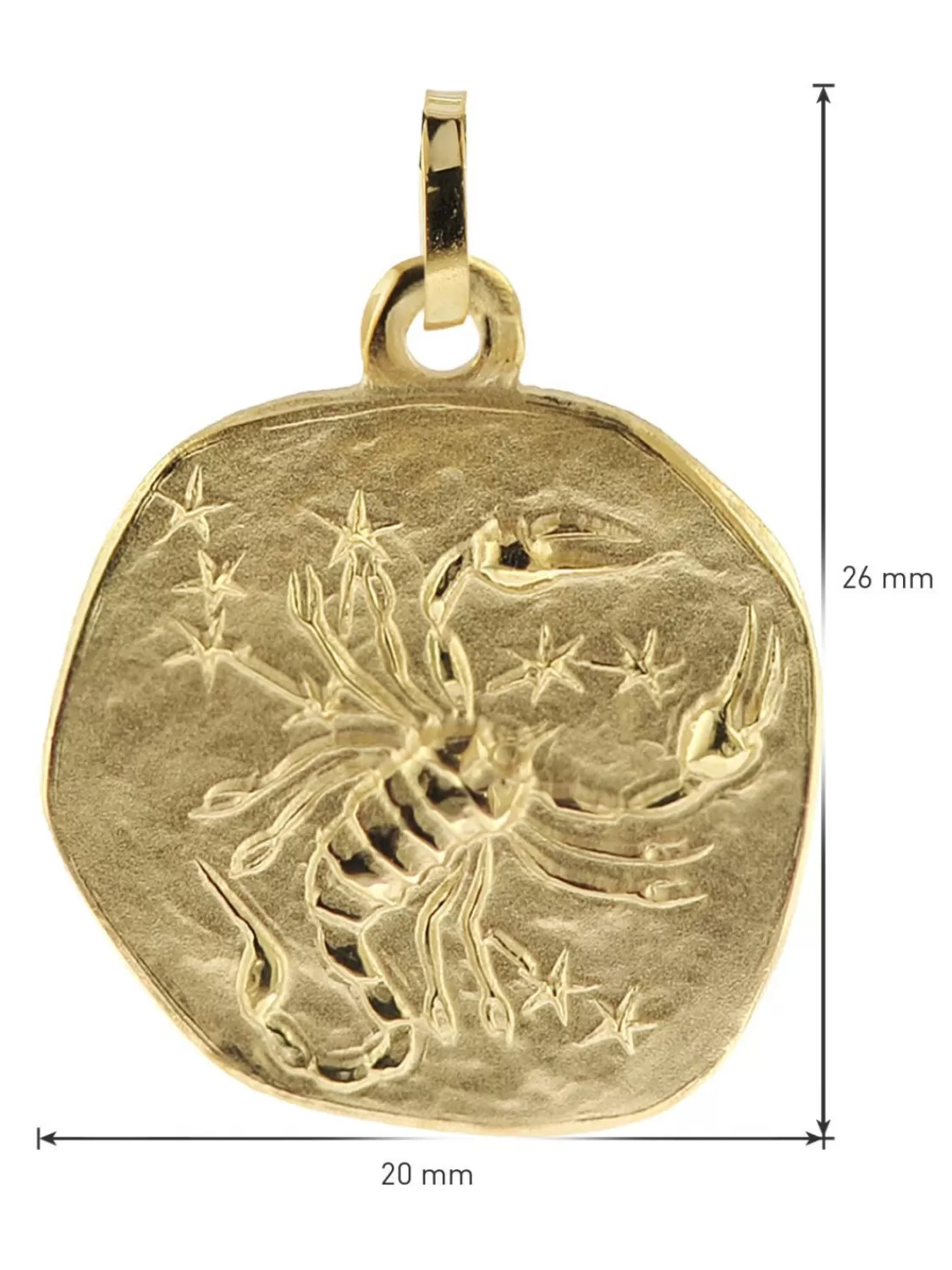 trendor Skorpion Sternzeichen O 20 Mm Herrenkette Gold Auf Silber | Herrenschmuck