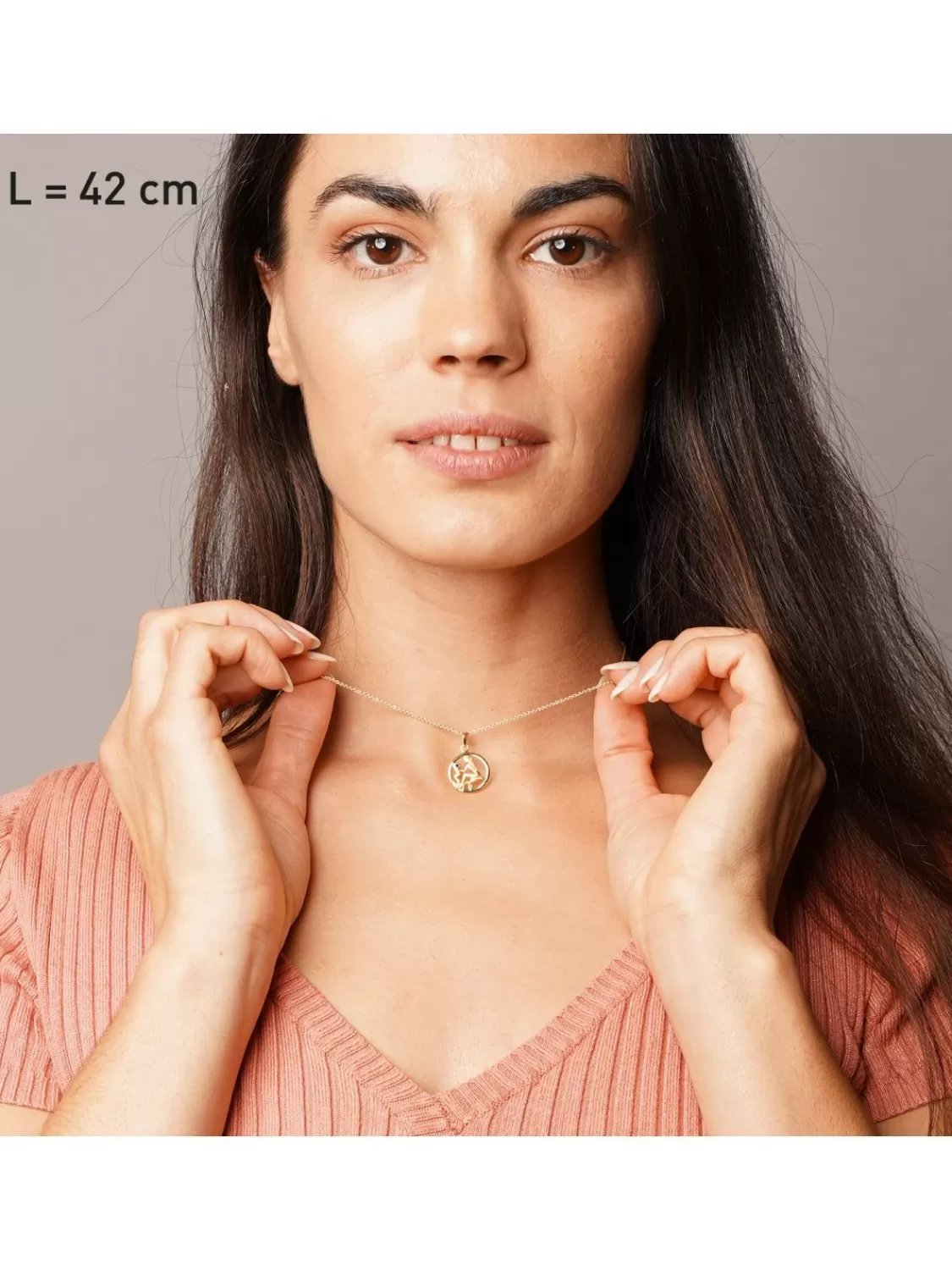 trendor Sternzeichen Jungfrau Gold 333 Mit Saphir + Vergoldete Kette | Damenschmuck
