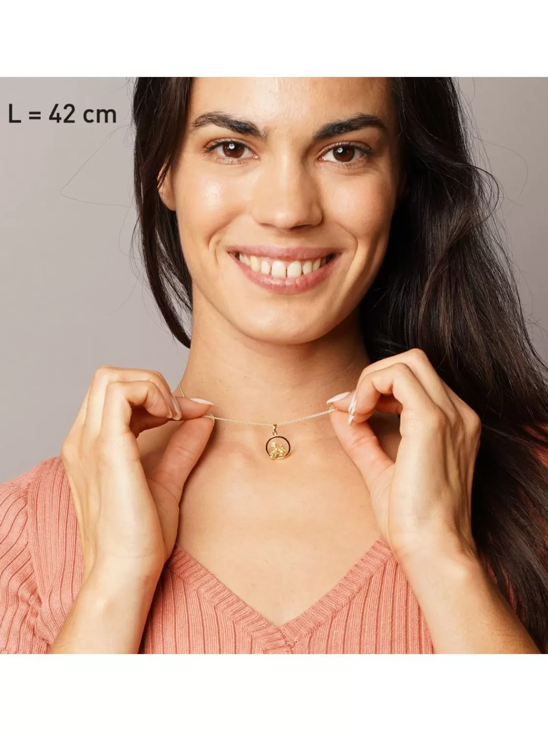 trendor Sternzeichen Lowe Gold 333 Mit Peridot + Vergoldete Kette | Damenschmuck