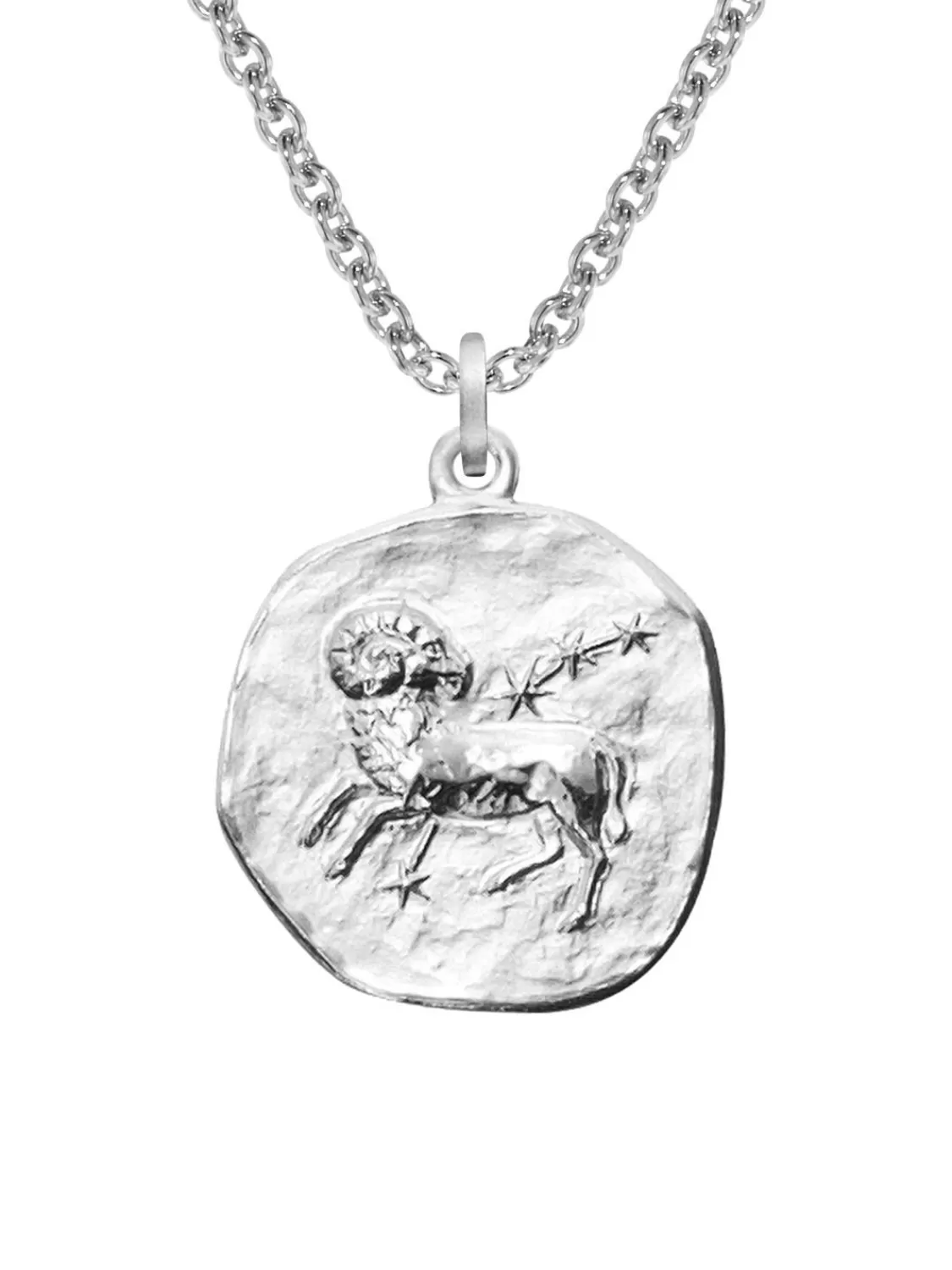 trendor Sternzeichen Widder Mit Halskette 925 Silber O 16 Mm | Herrenschmuck