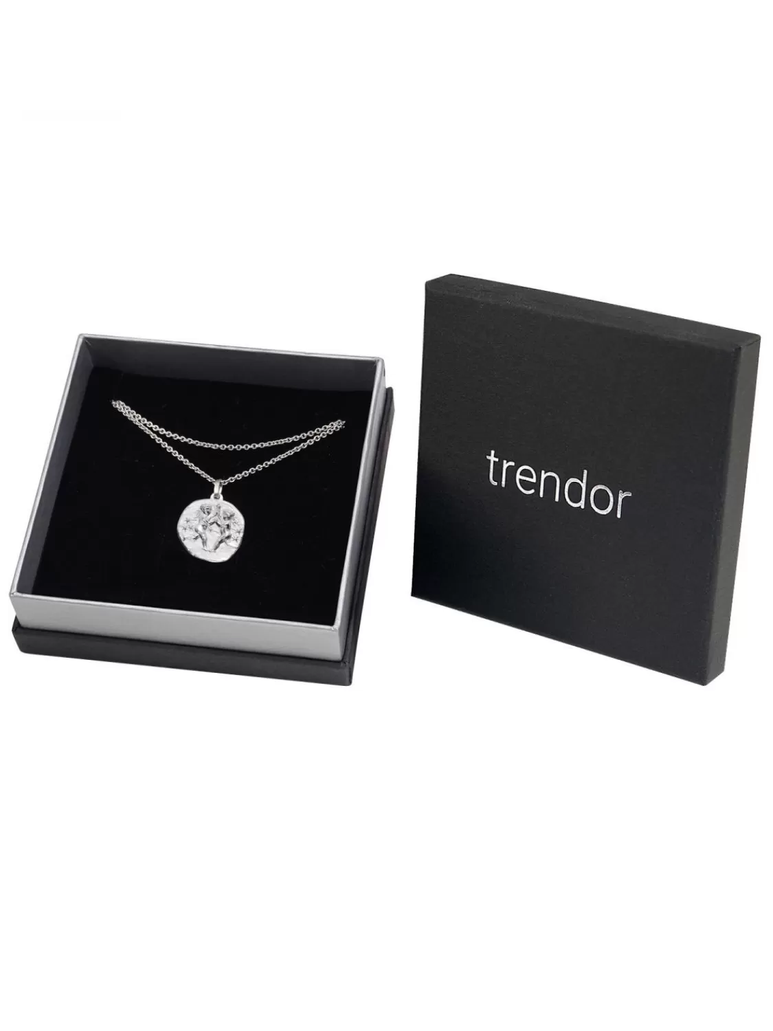 trendor Sternzeichen Zwilling Mit Halskette 925 Silber O 16 Mm | Herrenschmuck