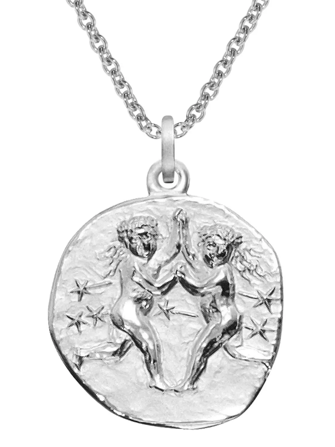 trendor Sternzeichen Zwillinge O 20 Mm Und Halskette 925 Silber | Herrenschmuck