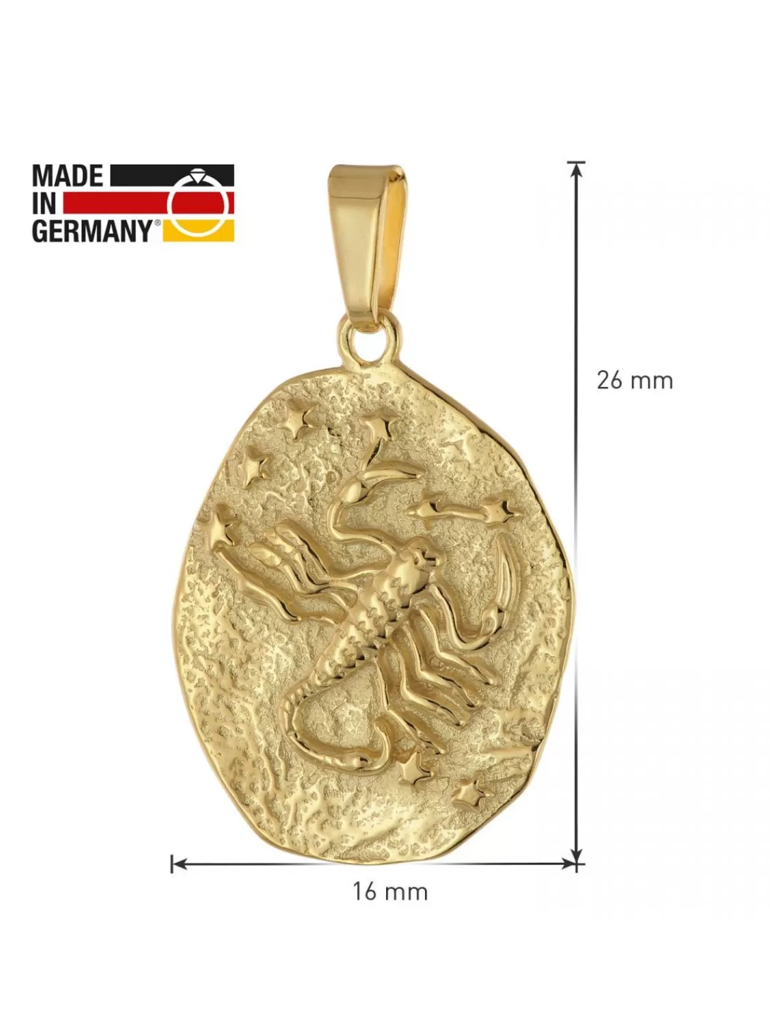trendor Sternzeichen-Anhanger Skorpion Gold 333 / 8K 20 Mm | Herrenschmuck