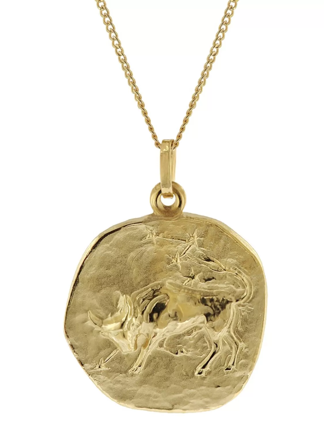 trendor Stier Sternzeichen O 20 Mm Mit 333/8K Goldkette Fur Herren | Herrenschmuck