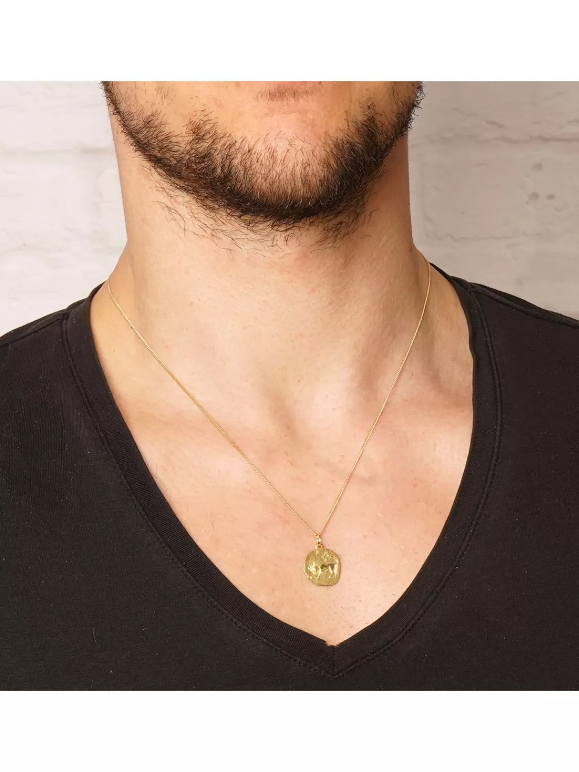 trendor Stier Sternzeichen O 20 Mm Mit 333/8K Goldkette Fur Herren | Herrenschmuck