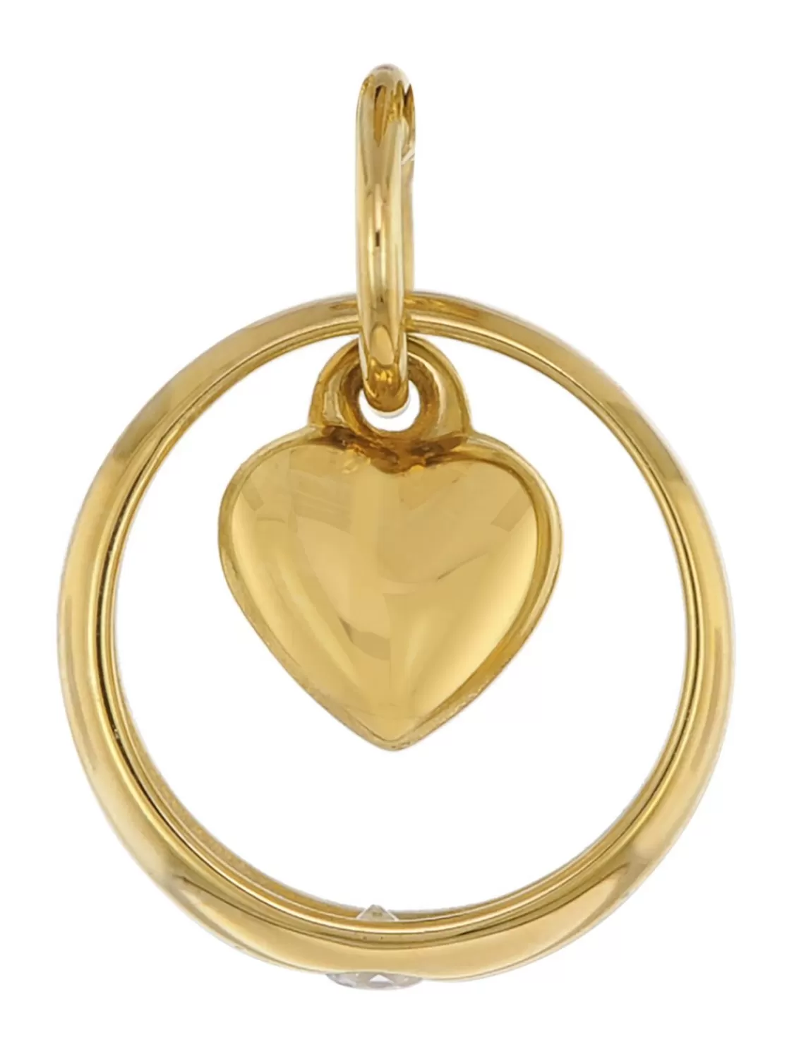 trendor Taufring Mit Zirkonia Und Herzchen Gold 585 / 14K | Kinderschmuck