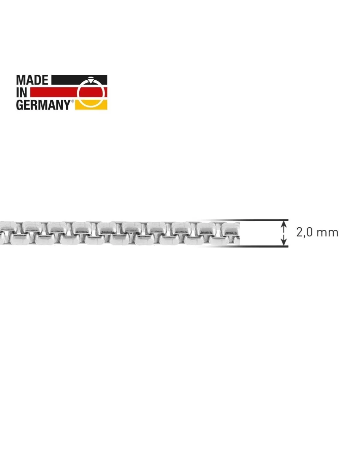 trendor Venezianer Halskette 925 Silber Collierkette Breite 2,0 Mm | Herrenschmuck